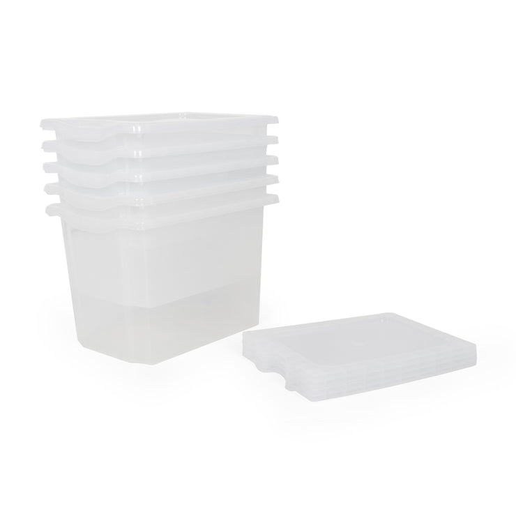 PP3513 - Monarch 5x 40L extra strong storage box and lid set - Clear Default title