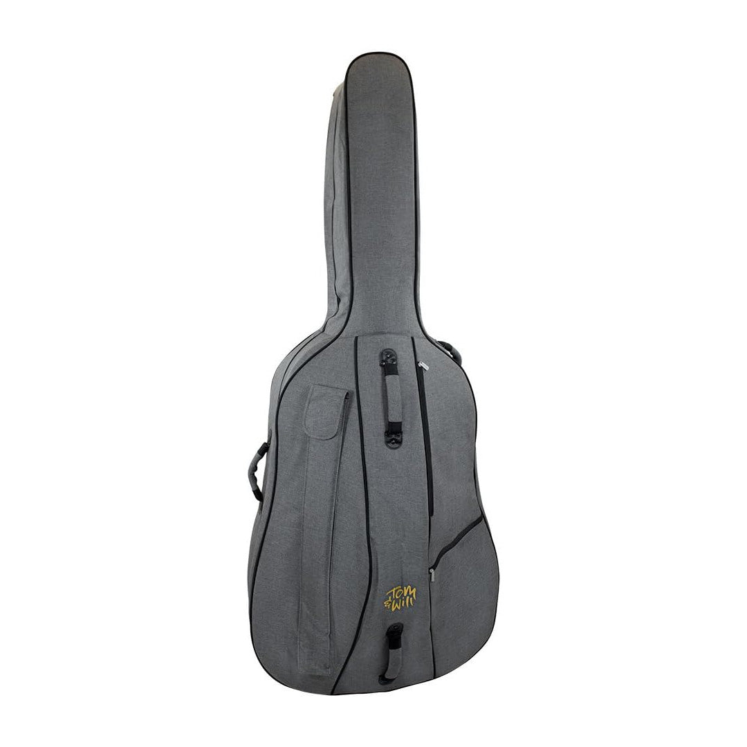 46BS34-315 - Tom & Will double bass gig bag 3/4 size Grey with red interior / A1