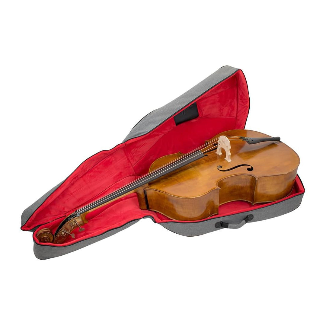 46BS34-315 - Tom & Will double bass gig bag 3/4 size Grey with red interior / A1