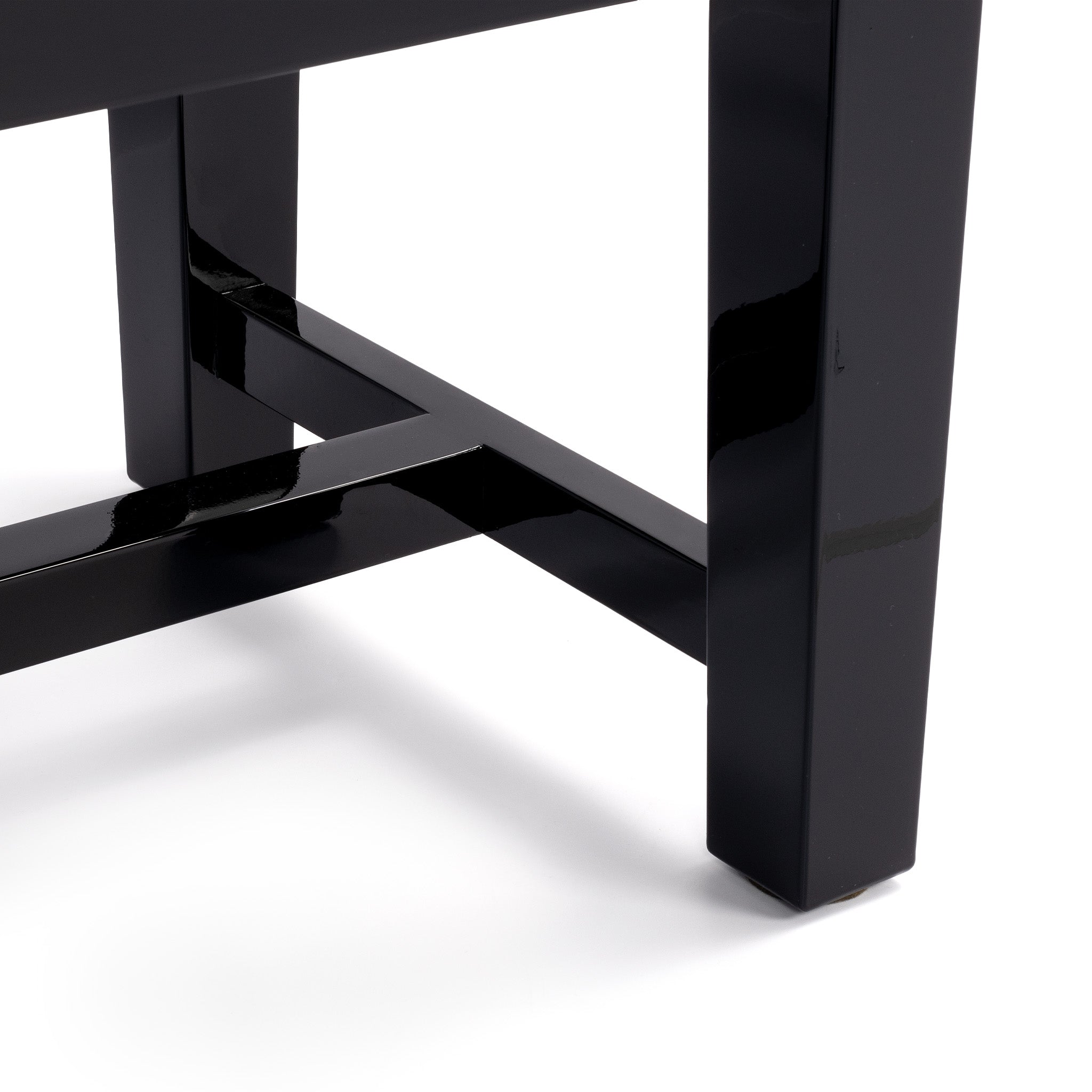 BC46-BG-BKL - Hidrau BC46 'London' adjustable concert piano stool Black gloss, black leather / A1
