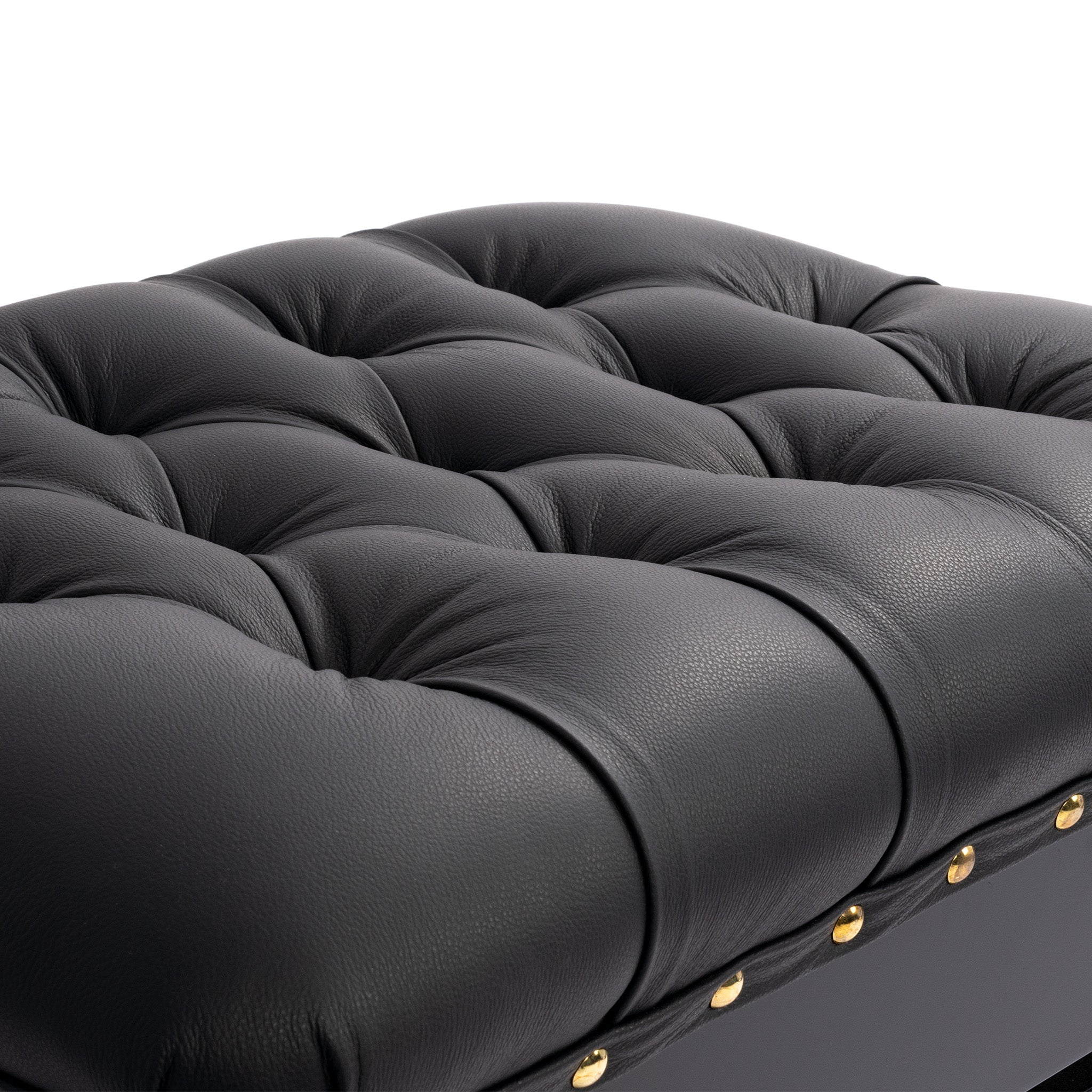 BC46-BG-BKL - Hidrau BC46 'London' adjustable concert piano stool Black gloss, black leather / A1