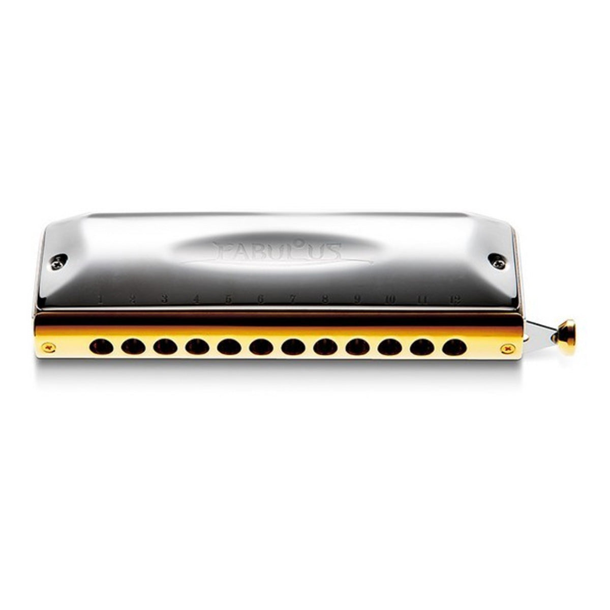 Suzuki Fabulous 12-hole chromatic harmonica in C - Straight-alignment slide