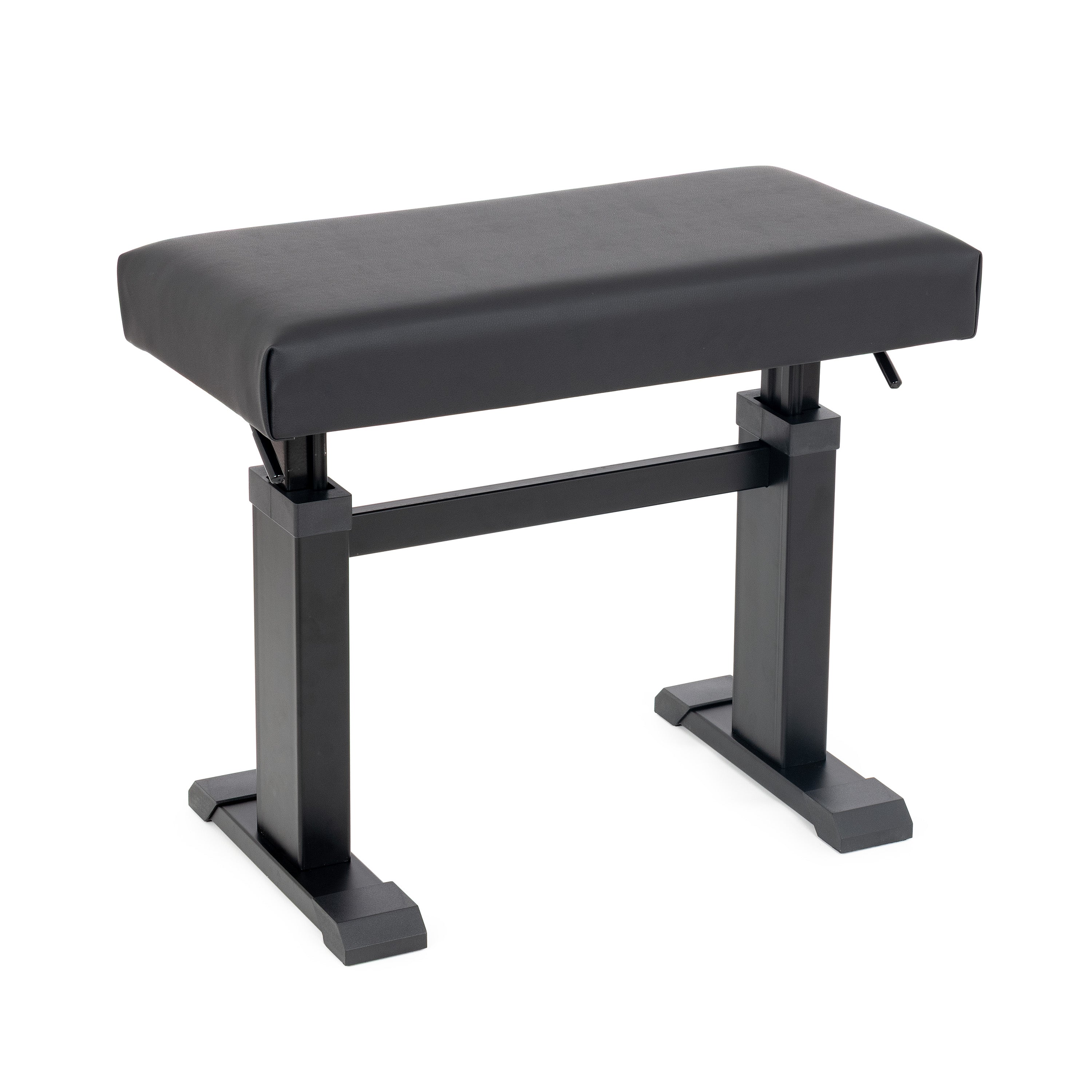 Musisca hydraulic adjustable piano stool - Black with faux leather seat