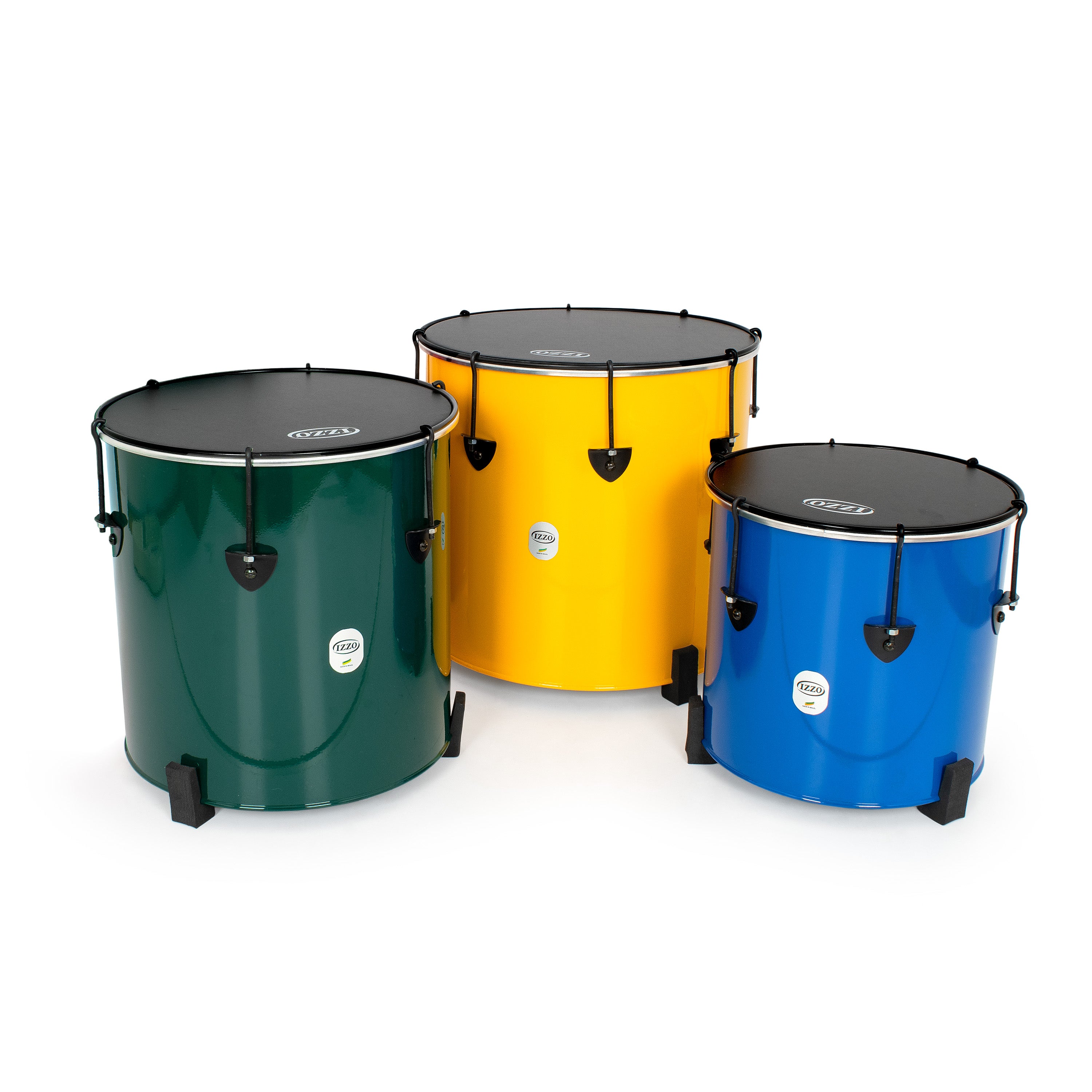 Izzo Castle surdos set of 3 nesting samba drums - 12", 14", 16" Izzo Castle surdos set of 3 nesting samba drums - 12", 14", 16"
