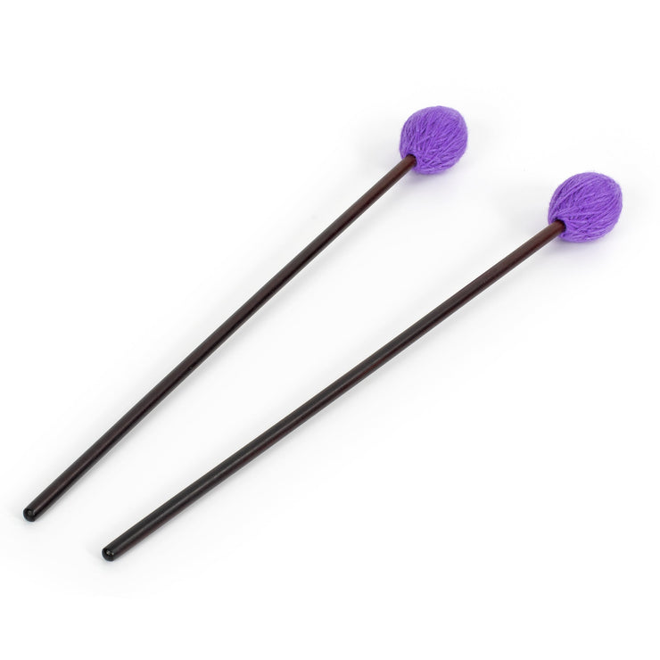 MM1 - Percussion Workshop Vibraphone / marimba beaters pair 4cm purple wool head – soft