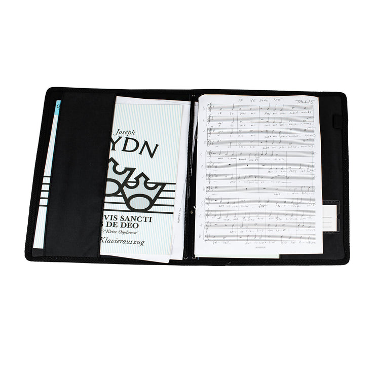 MP11630CUST-BK - Choral music folder with custom print design Black