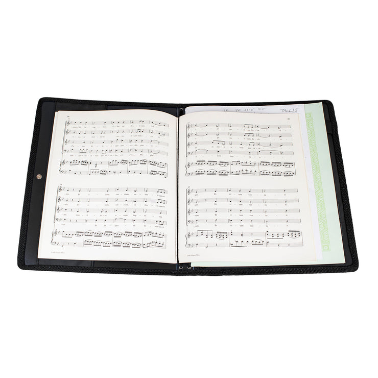 MP11630CUST-BK - Choral music folder with custom print design Black