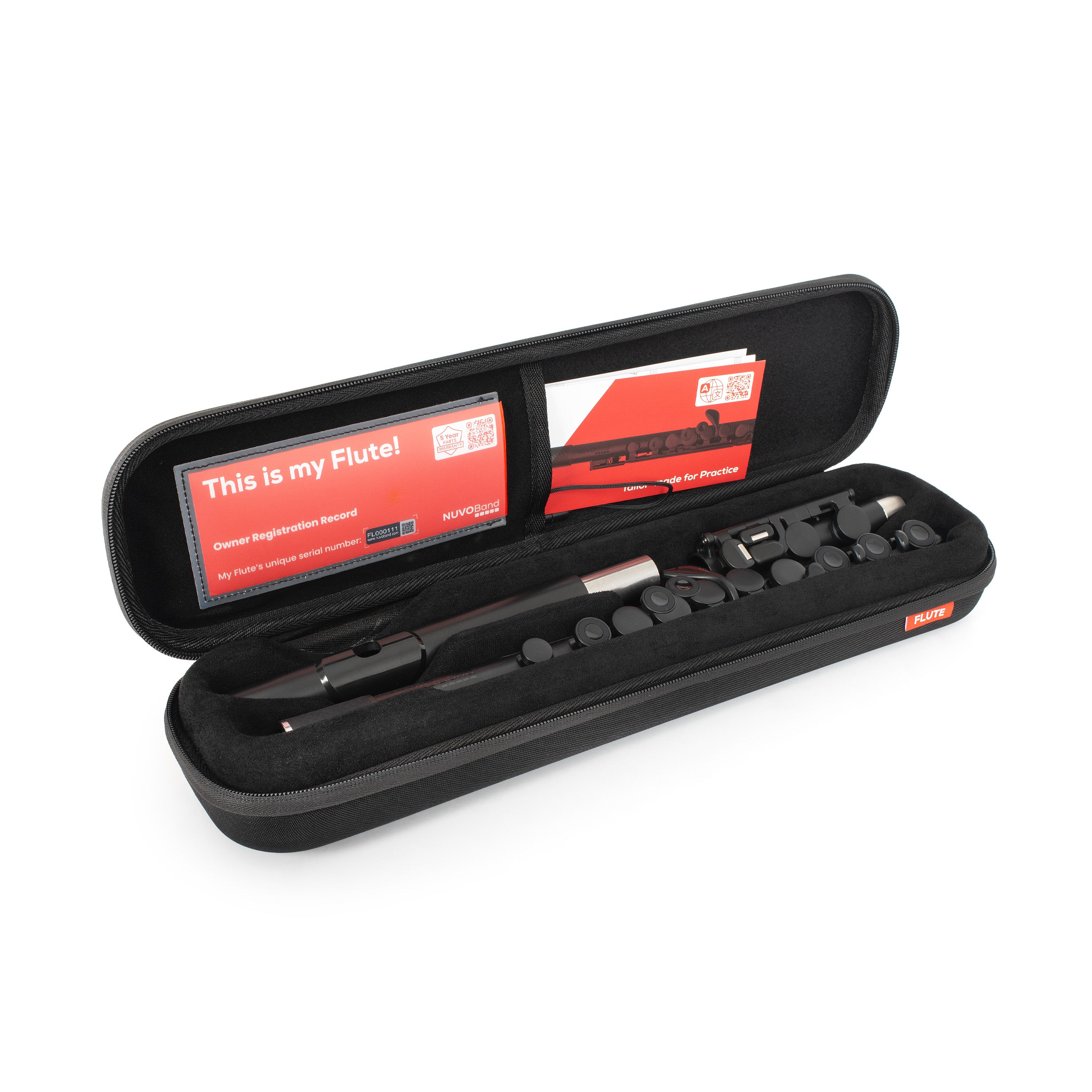 NUVOBand NB300 flute outfit in black image 6
