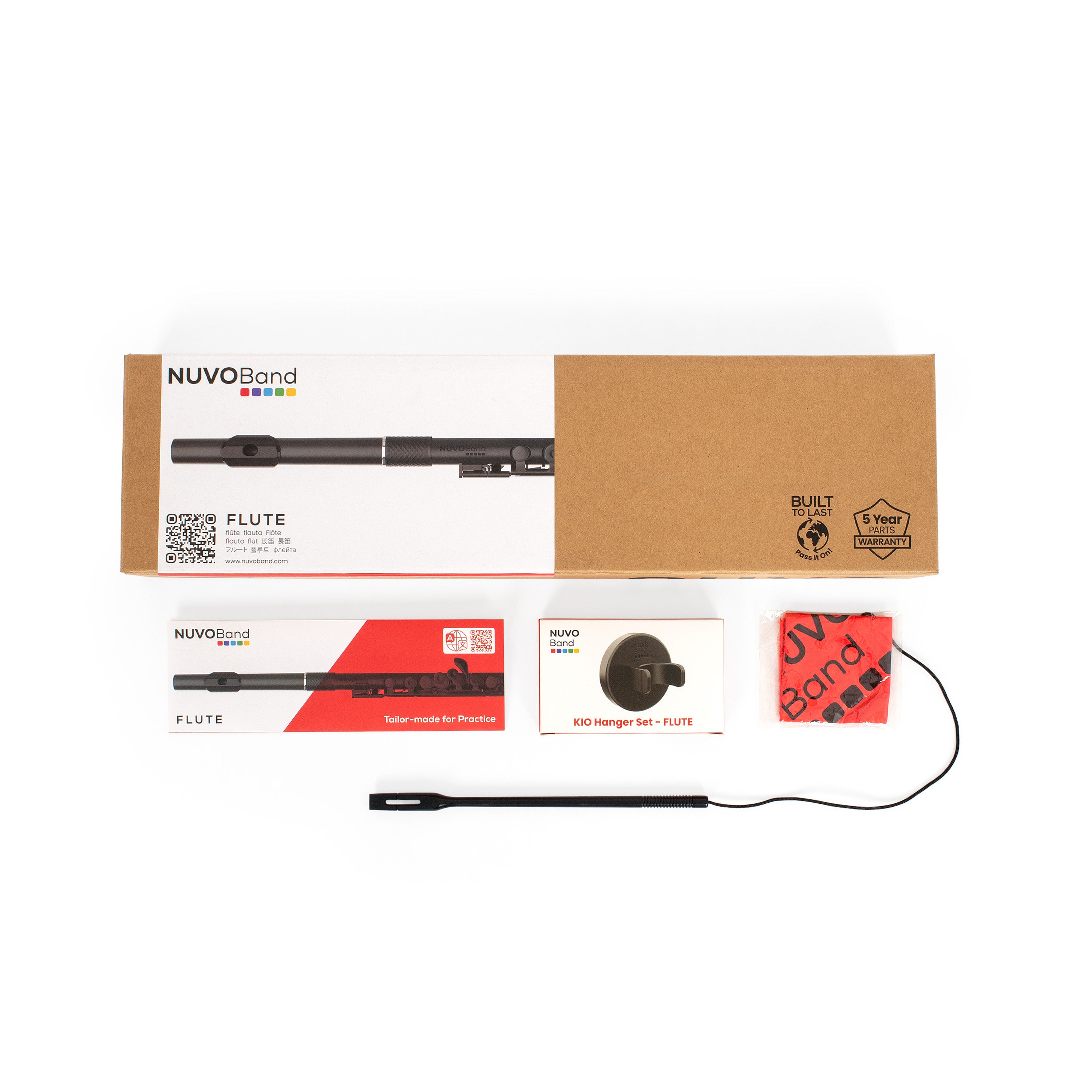 NUVOBand NB300 flute outfit in black image 7