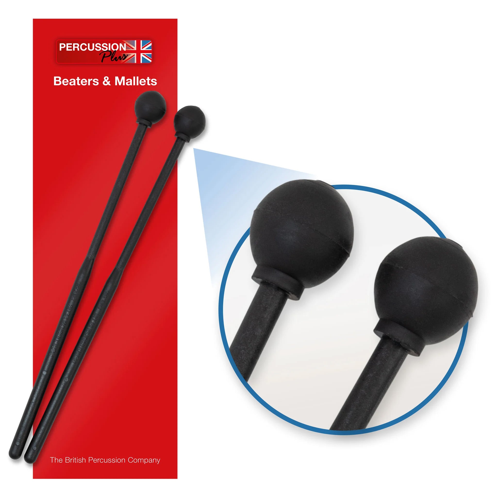 Percussion Plus medium rubber beaters - pair