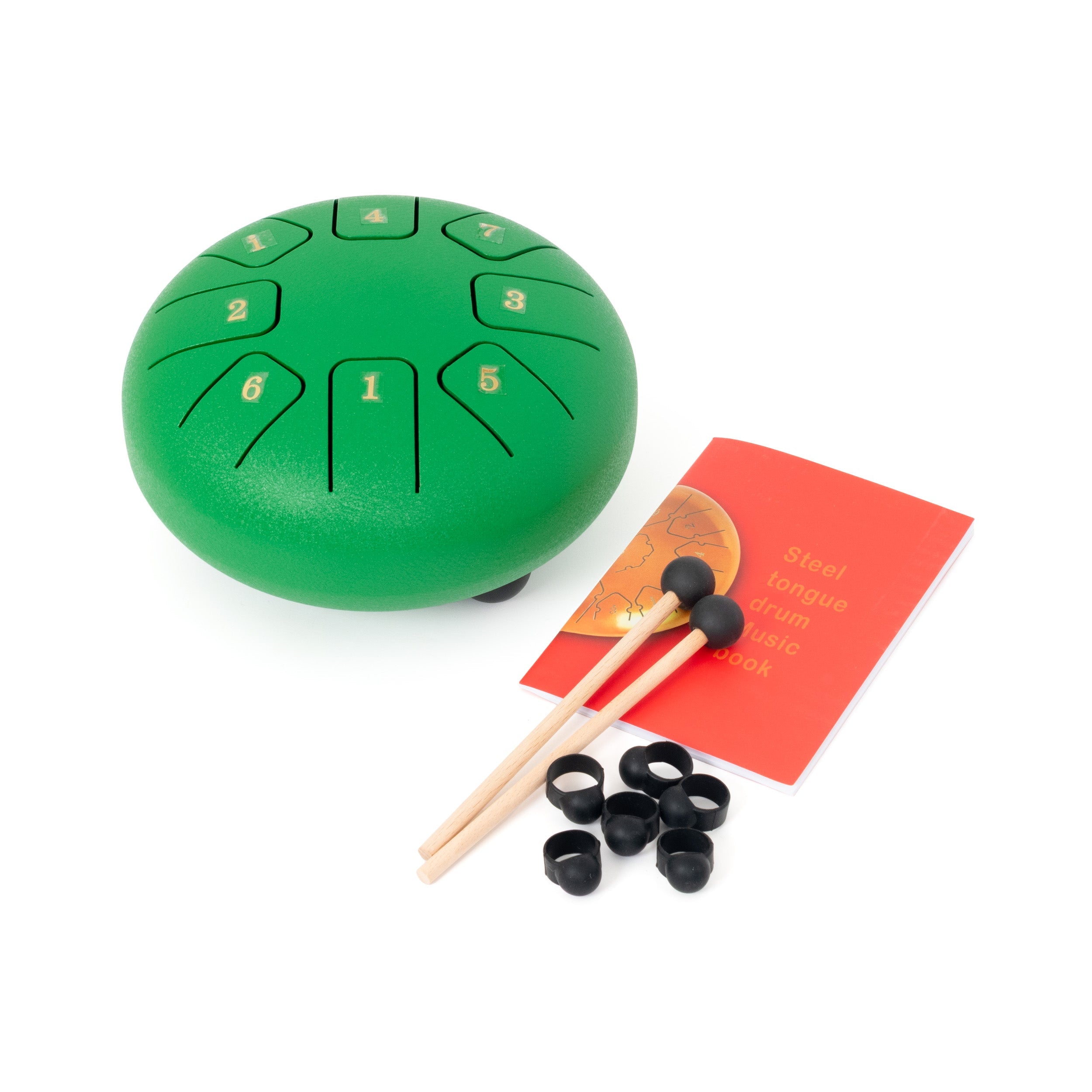 Percussion Plus 6in green steel tongue drum