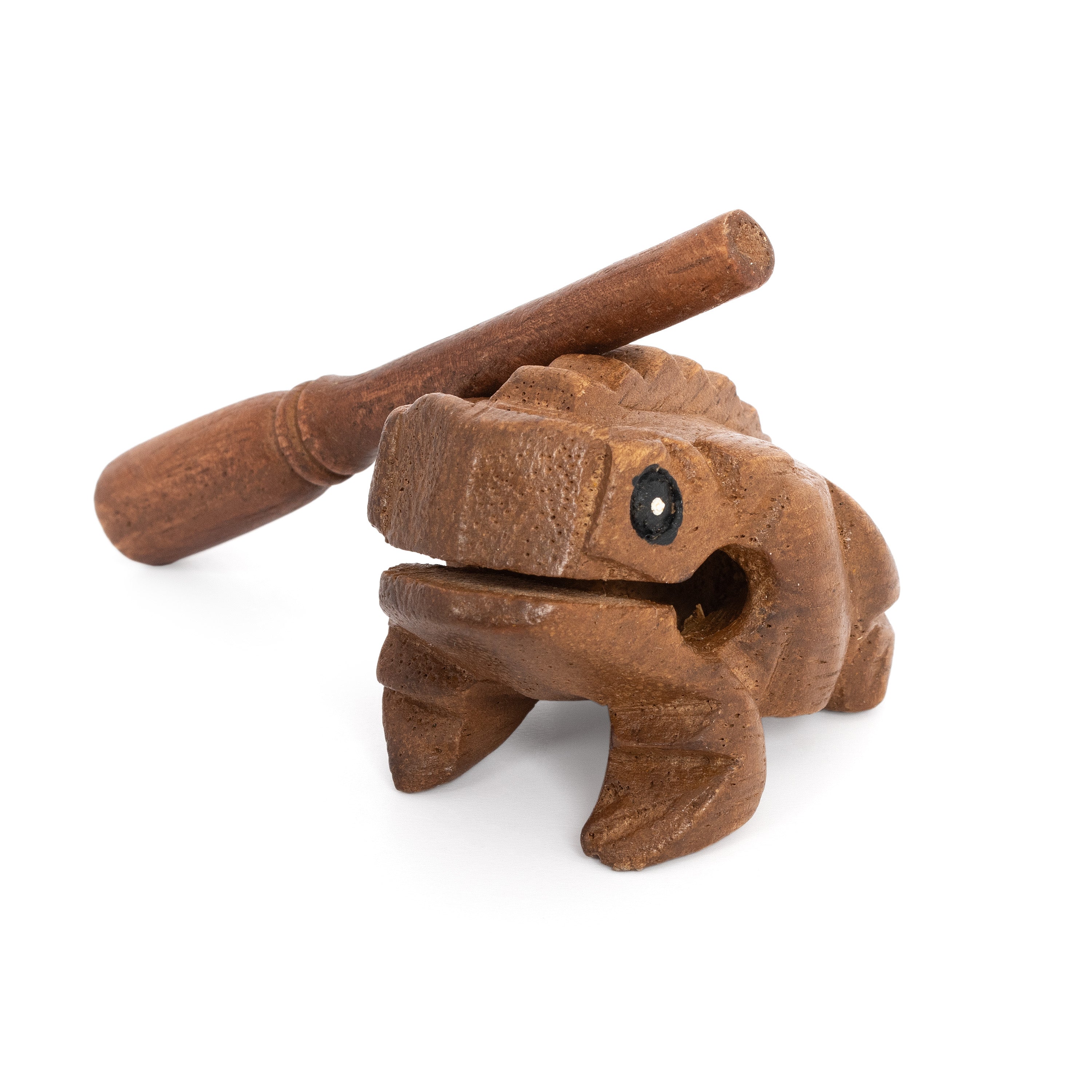 PP2131 - Percussion Plus Honestly Made mini brown frog guiro and scraper A1