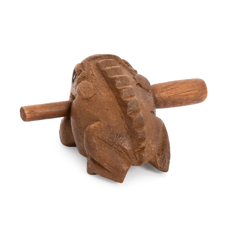 PP2131 - Percussion Plus Honestly Made mini brown frog guiro and scraper Default title