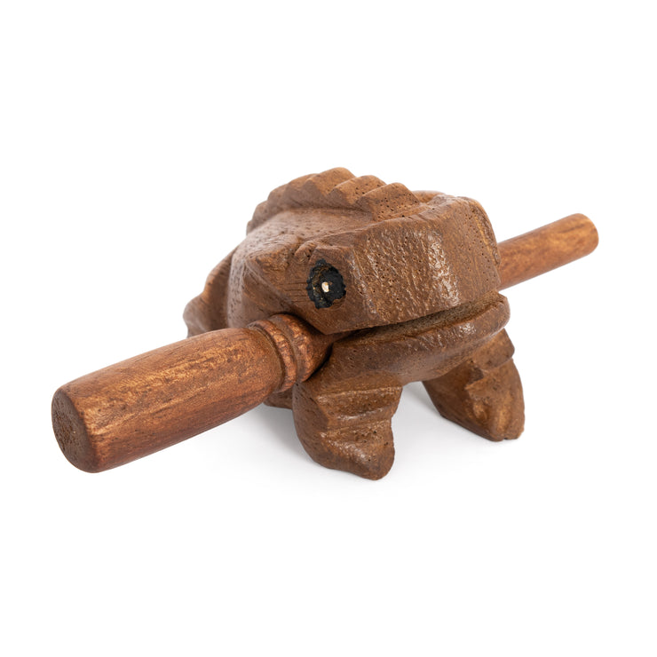 PP2131 - Percussion Plus Honestly Made mini brown frog guiro and scraper Default title