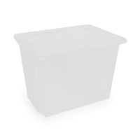 PP3513 - Monarch 5x 40L extra strong storage box and lid set - Clear Default title