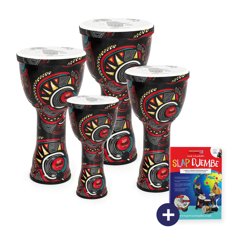 PP6734 - Percussion Plus Carnival Slap Djembe mixed 4 pack - pre-tuned Default title