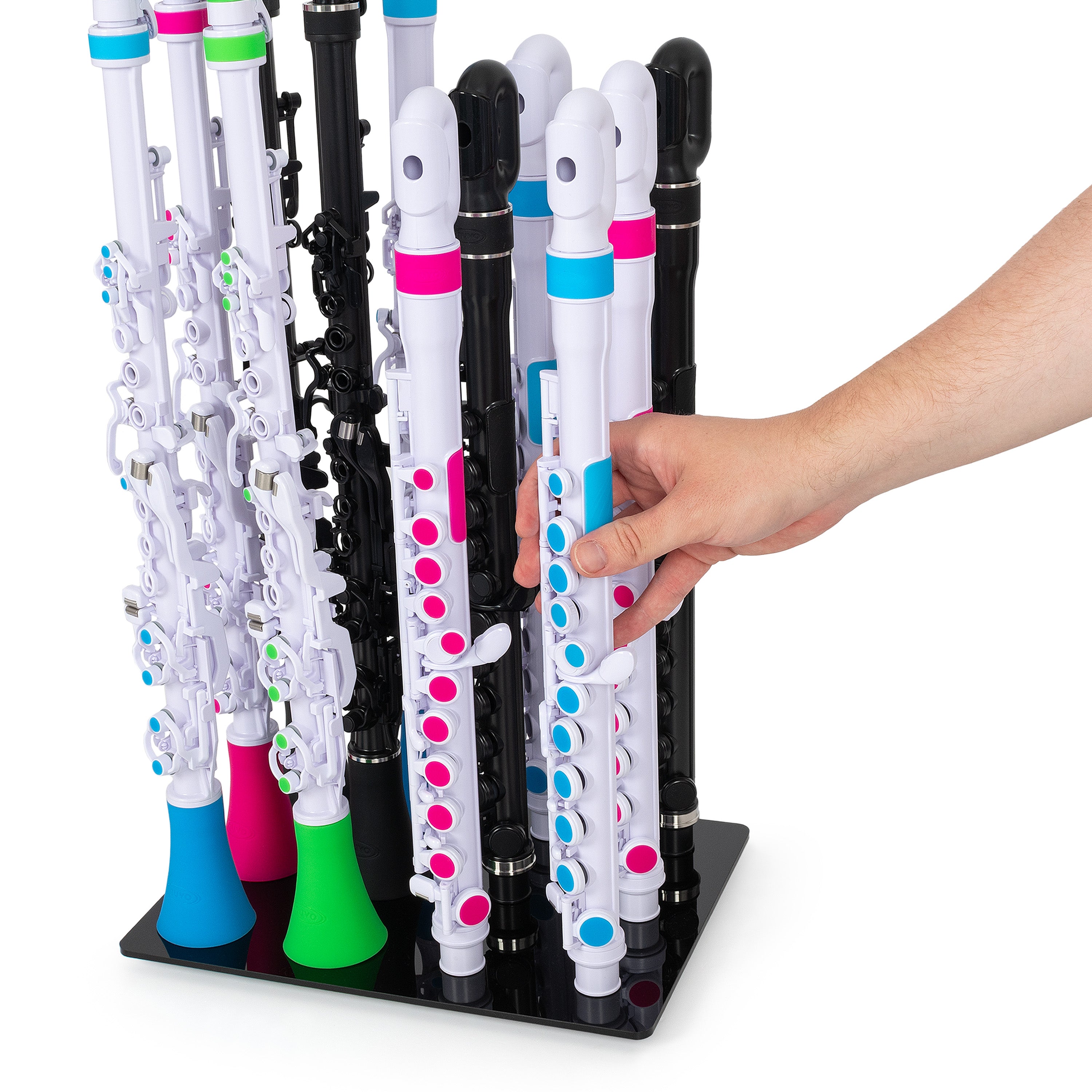 S250DR12 - Nuvo school desk stand – 12 Clarineos and Flutes A1