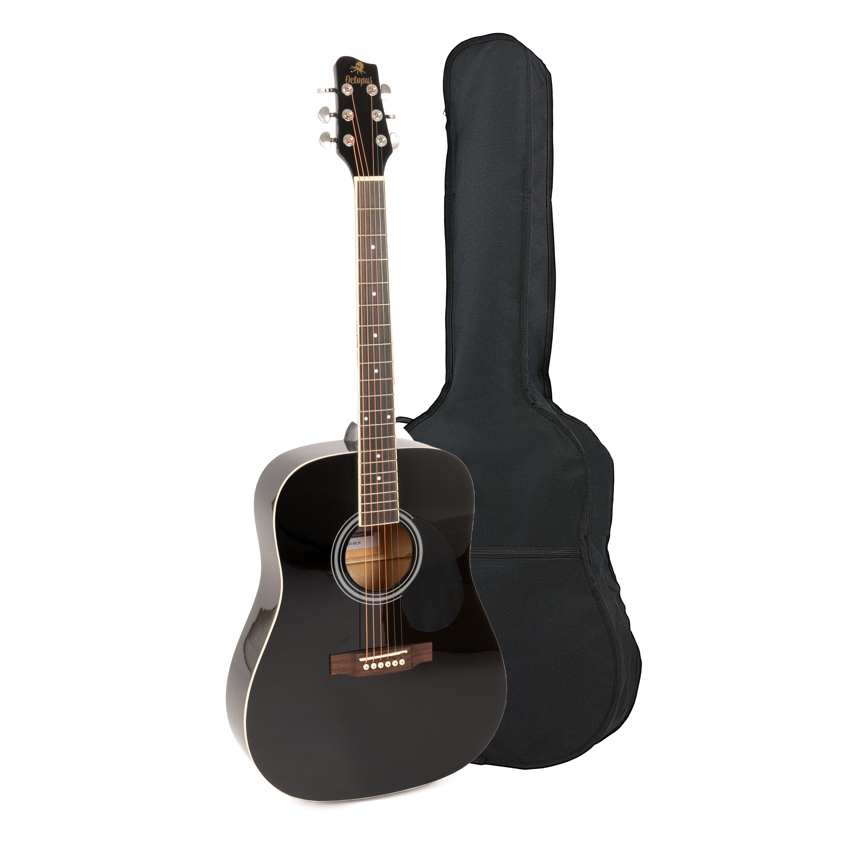 Octopus 4/4 dreadnought acoustic guitar - Black