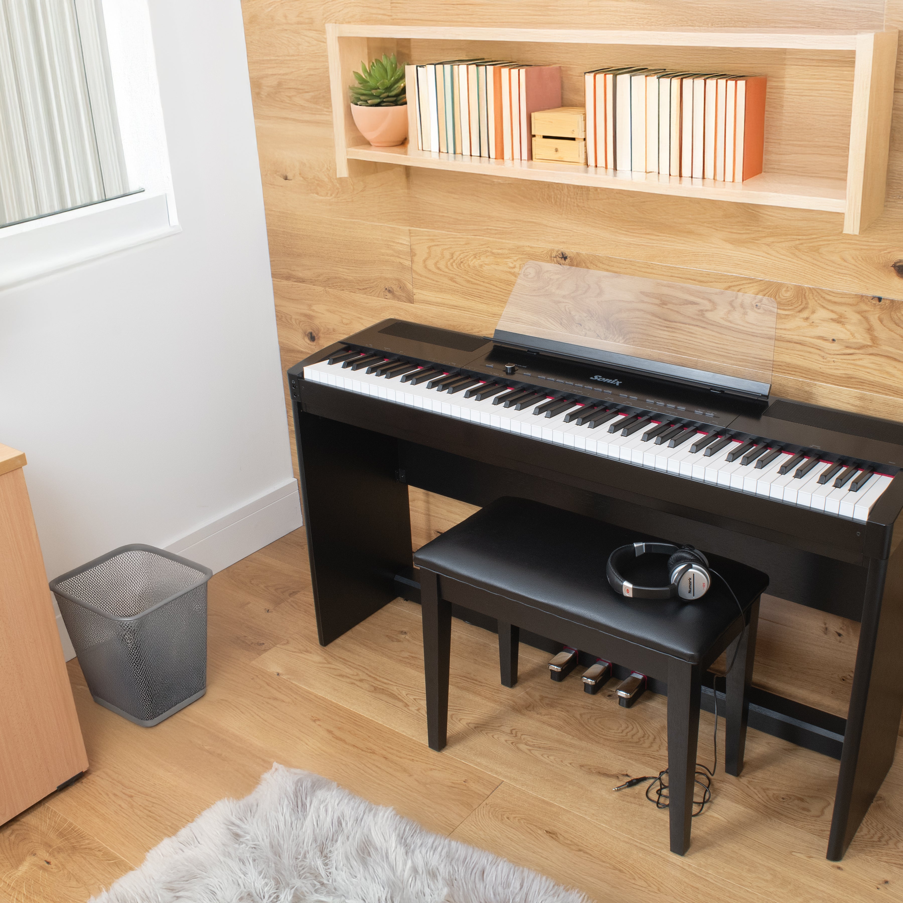 SXP8B-SP - Sonix SXP8 portable digital piano with fixed stand and bench A1