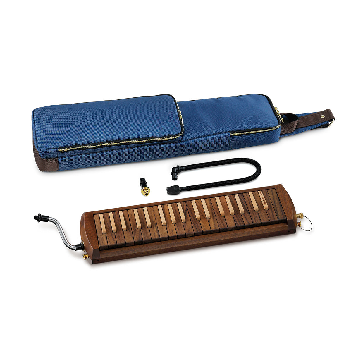 W-37C - Suzuki 37-key alto wooden Melodion with soft case Walnut body / A1