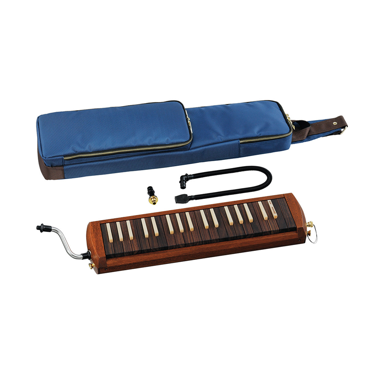 Suzuki 37-key alto wooden Melodion with soft case - Mahogany body