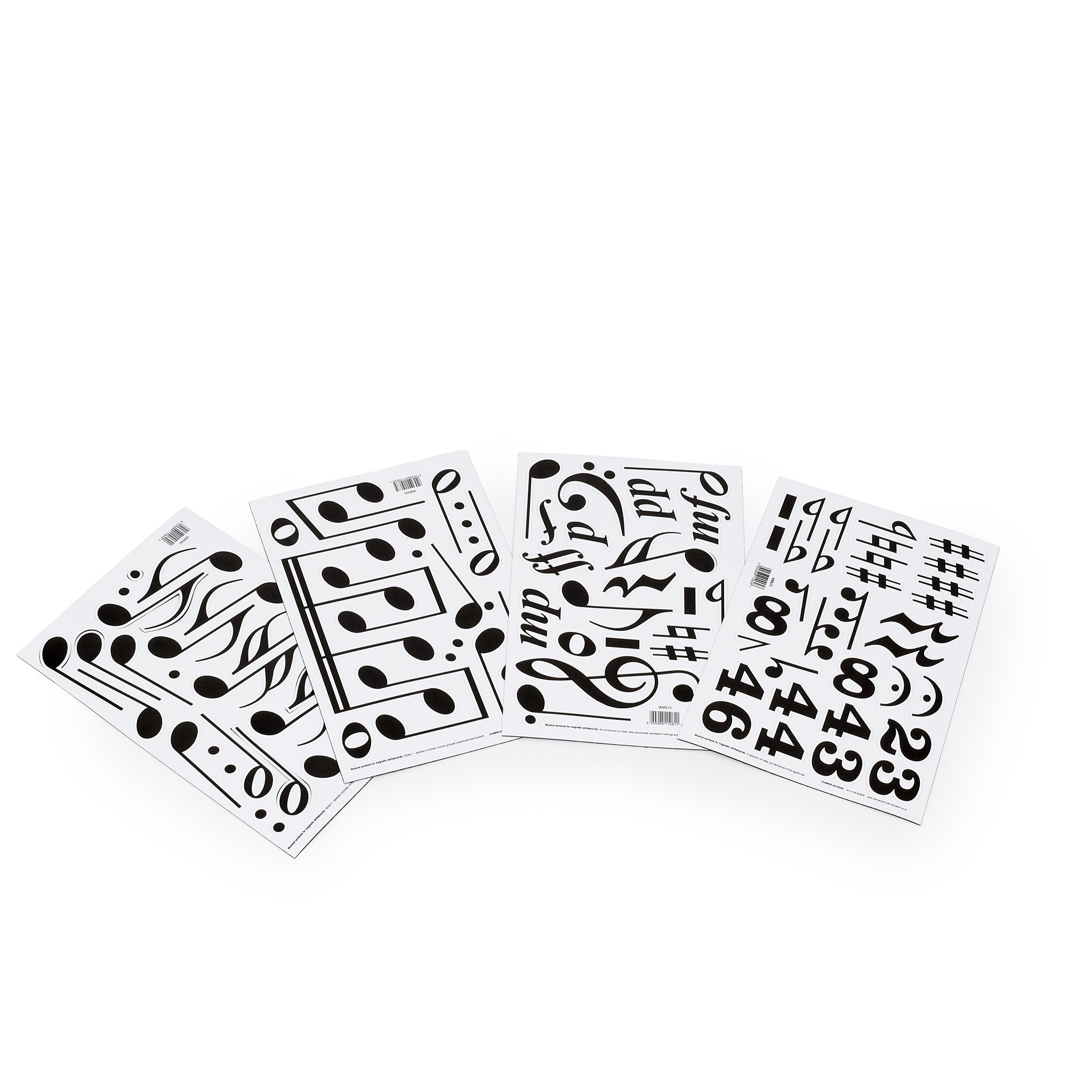 Magnetic symbols pack of 4 - short, long notes, rests, clefs and dynamics