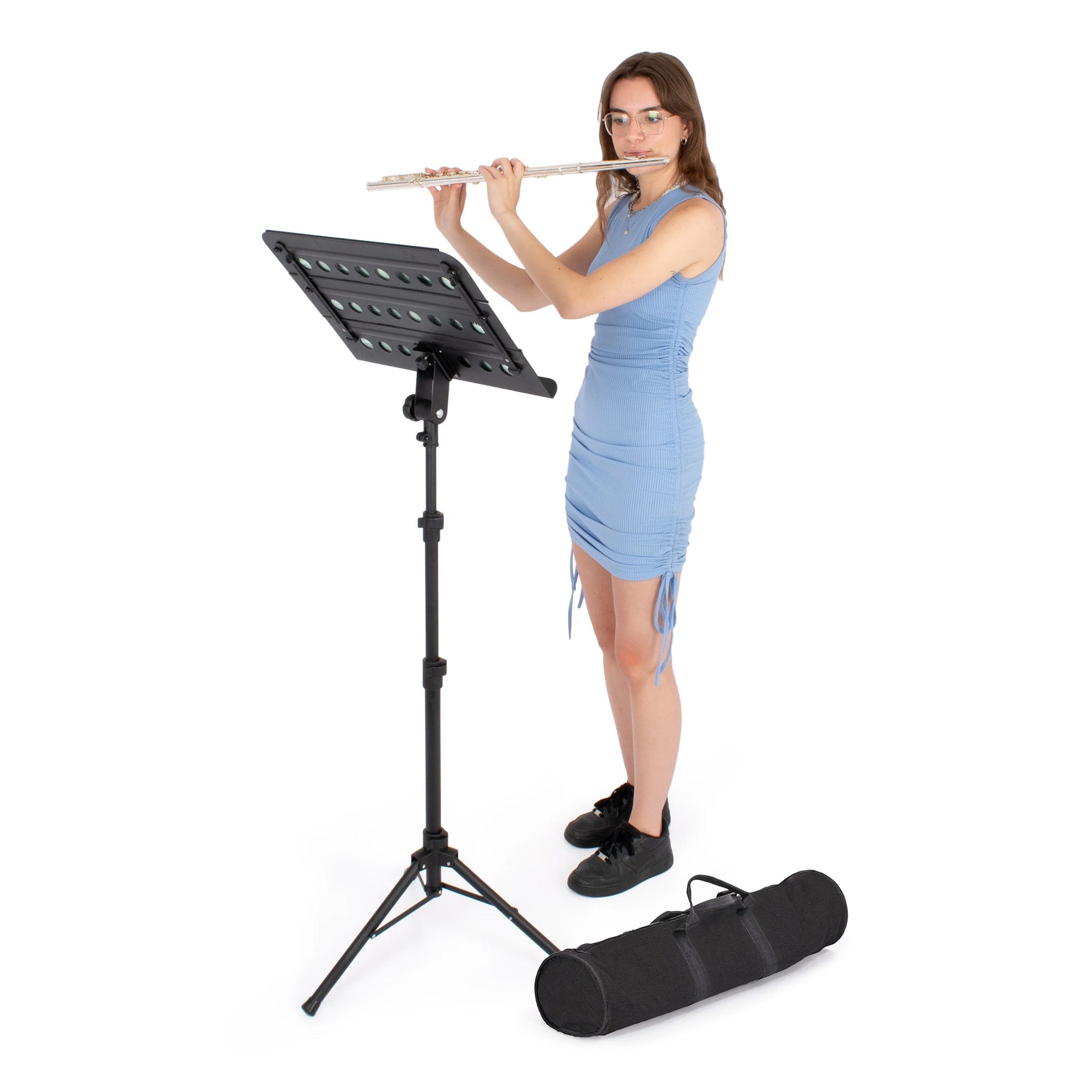 Musisca folding orchestral music stand with carry bag
