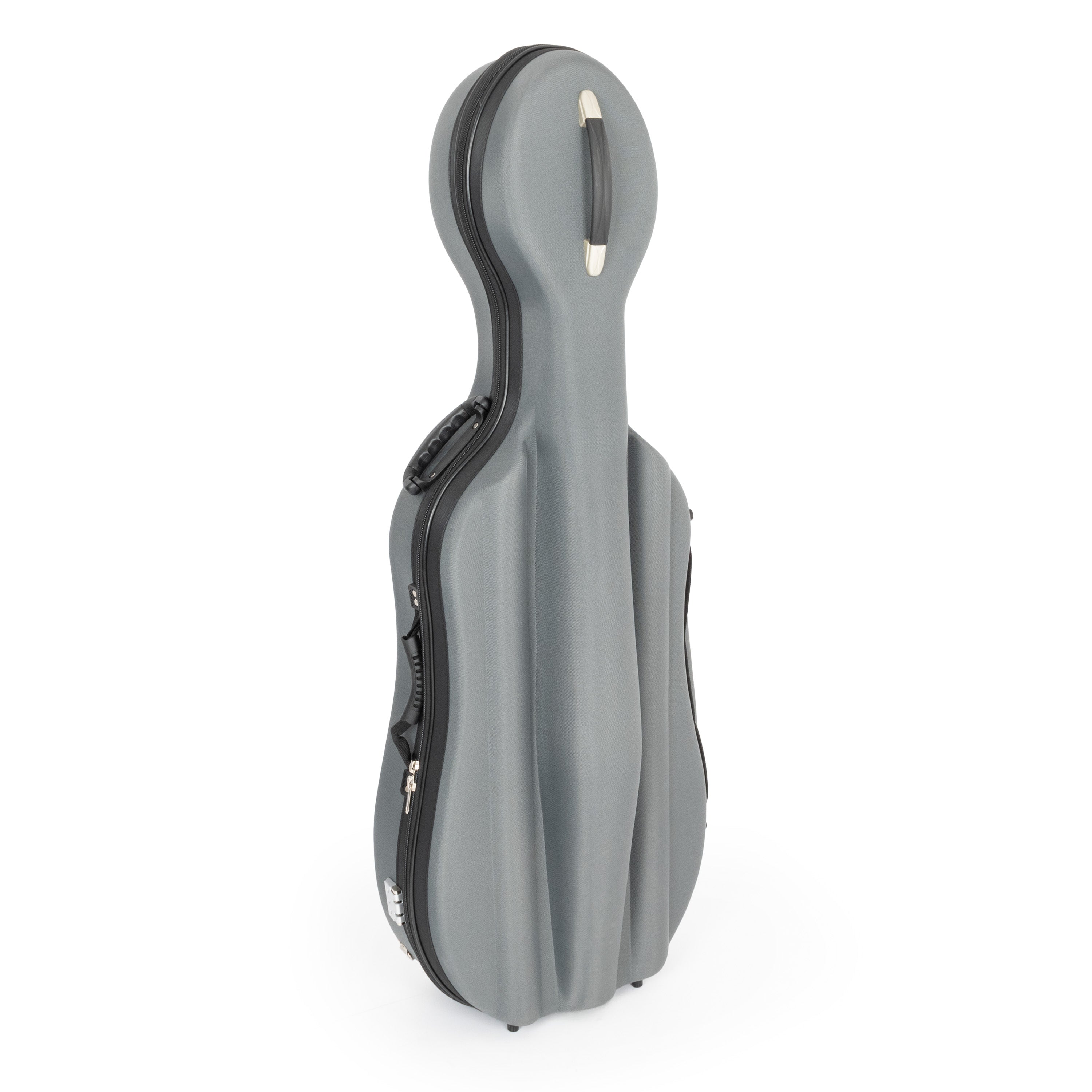 Sonix 45VC moulded cello case in grey - 4/4 size