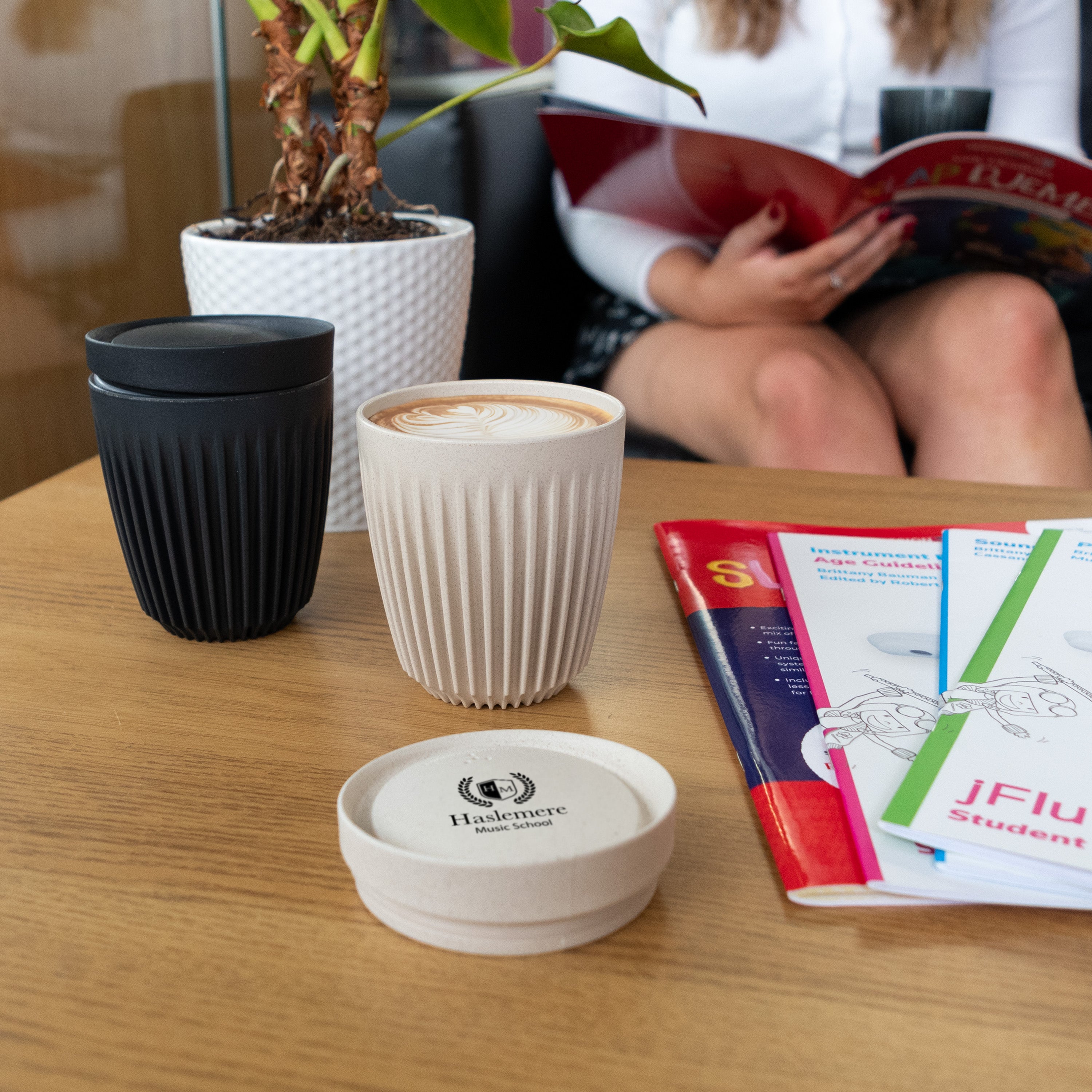 HSKCUST-BWP - Custom UV printing charge for HuskeeCup reusable coffee cup Black or White / A1