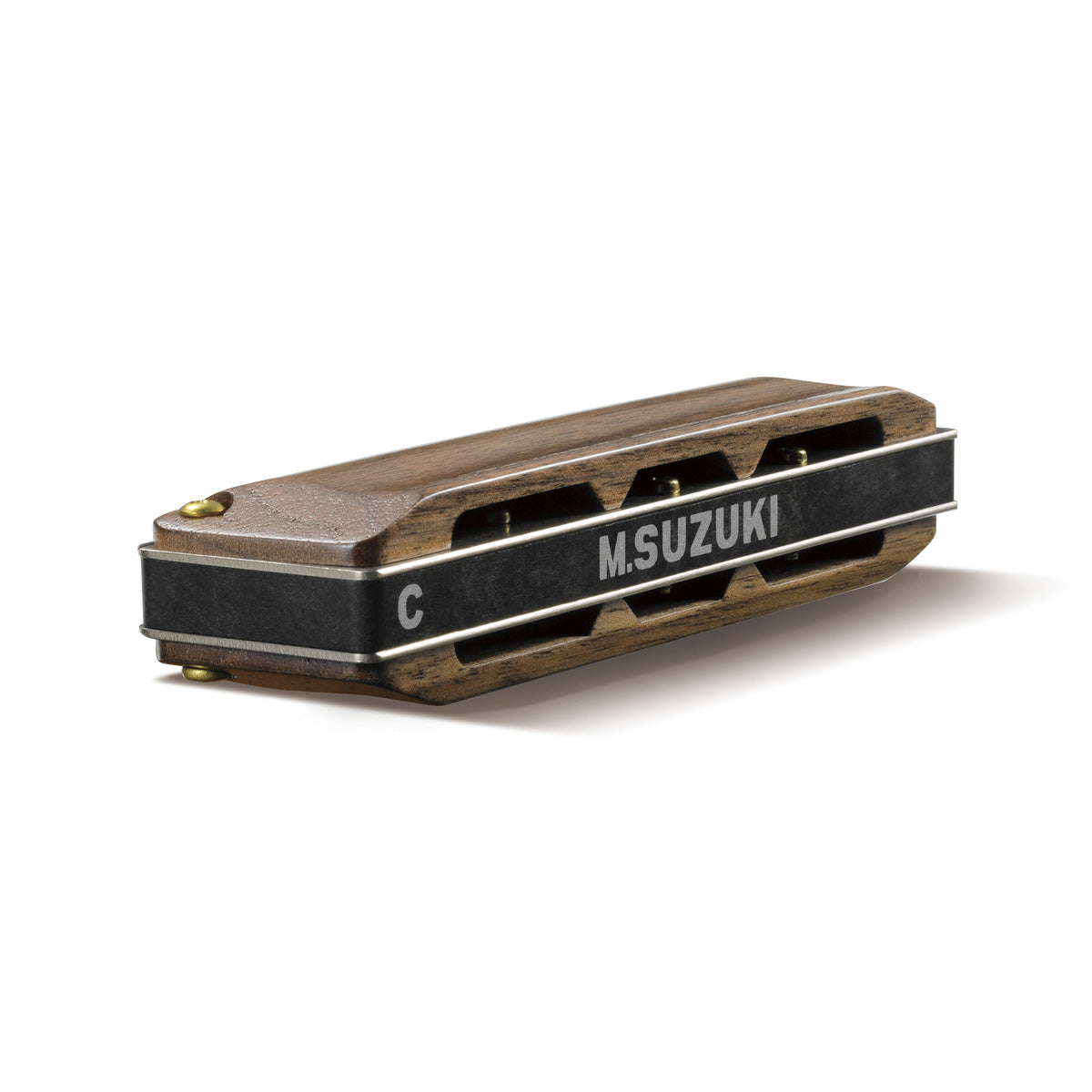 Suzuki M-20W Manji 10-hole wooden cover diatonic harmonica - A image 2