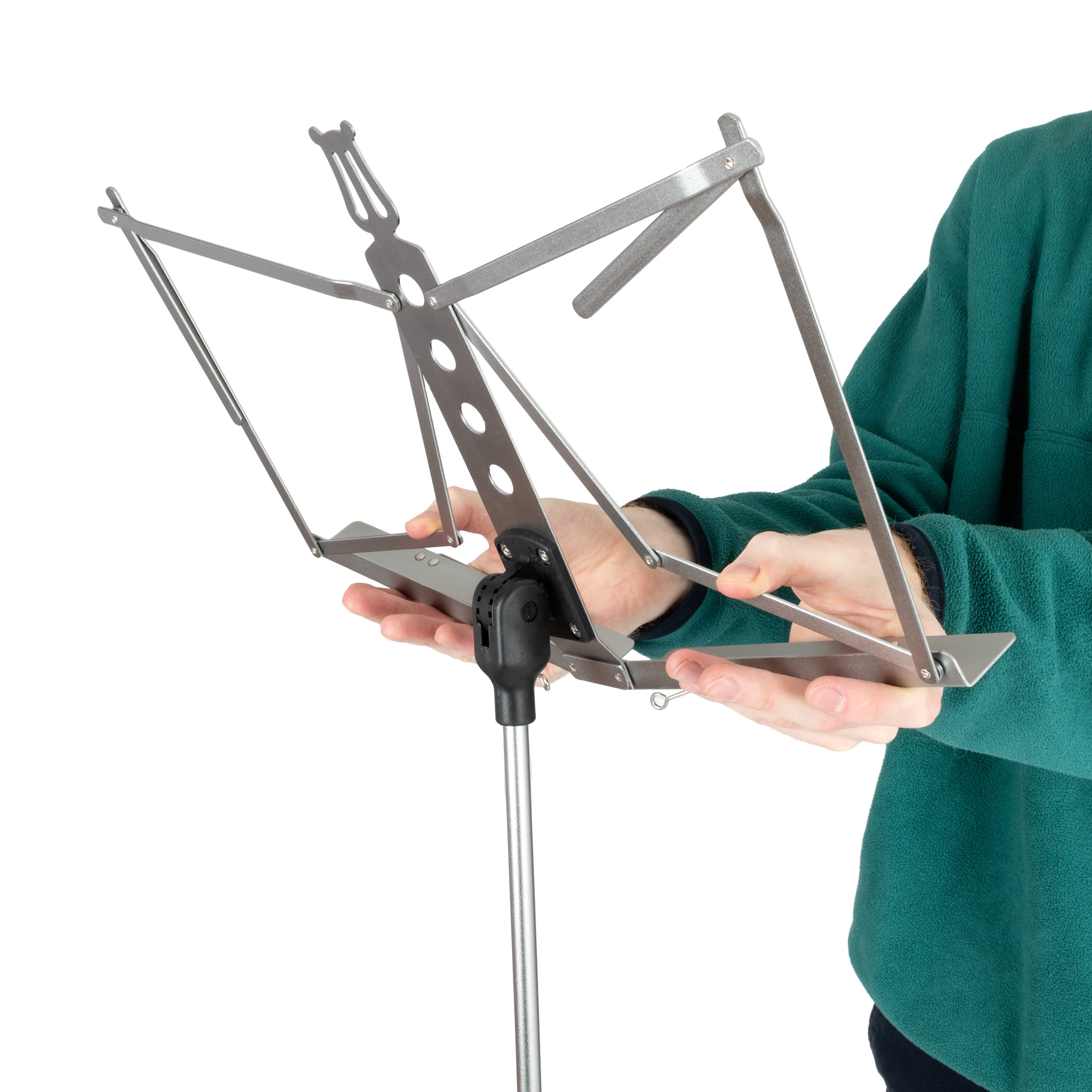 MUSISCA03 - Musisca lightweight folding music stand Silver grey / A1