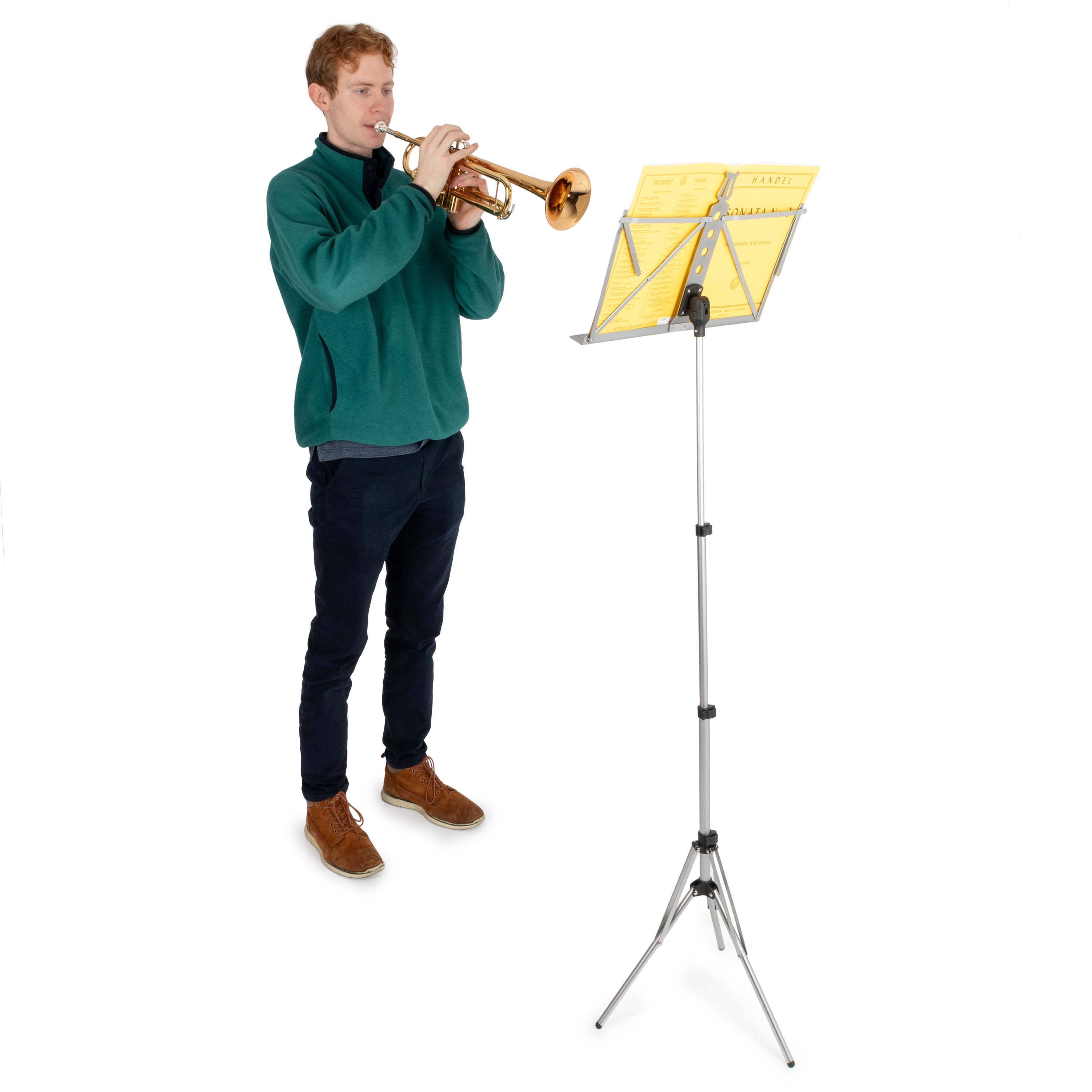 Musisca lightweight folding music stand - Silver grey