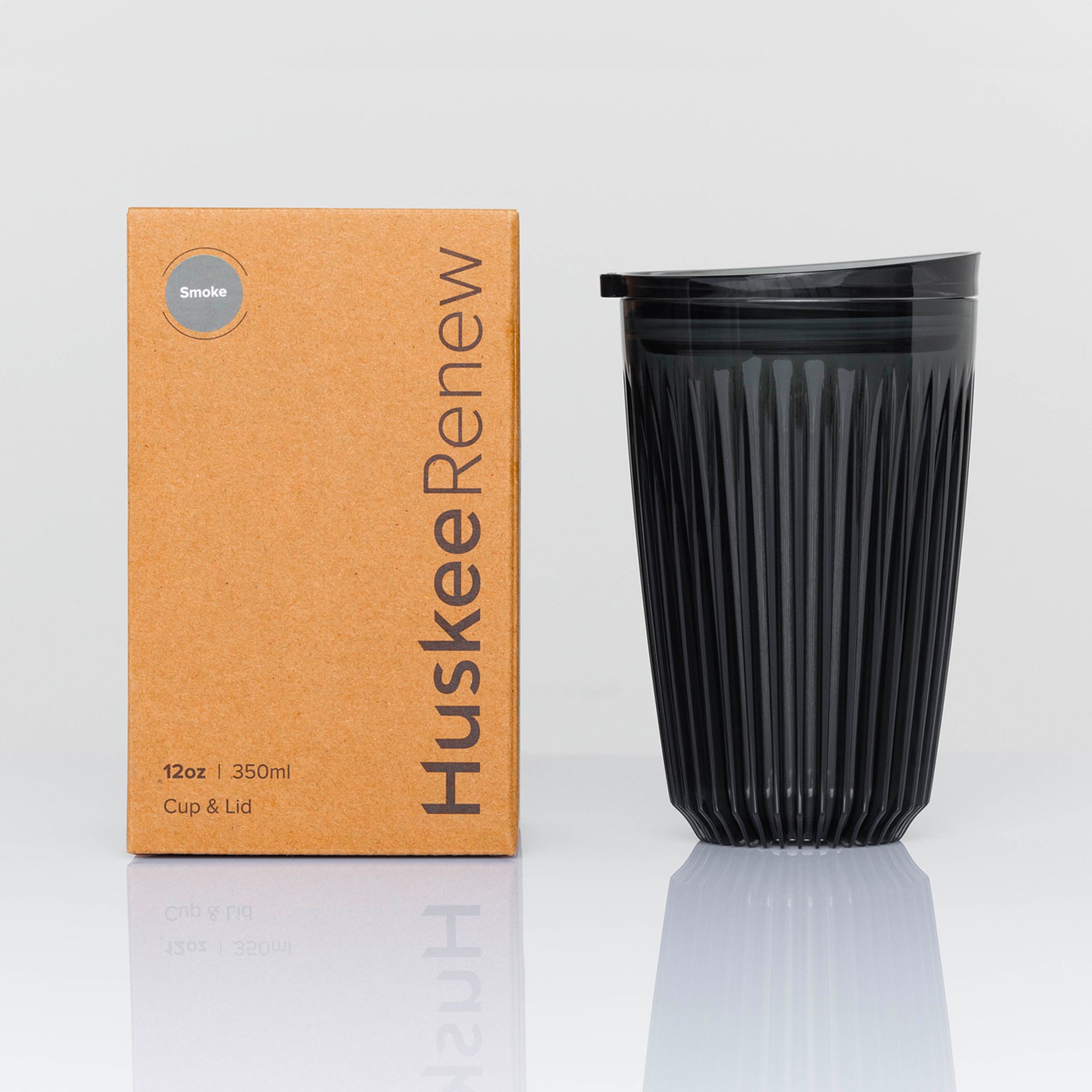 HT12PK01-R - 12oz HuskeeRenew Cup with Lid Smoke / A1