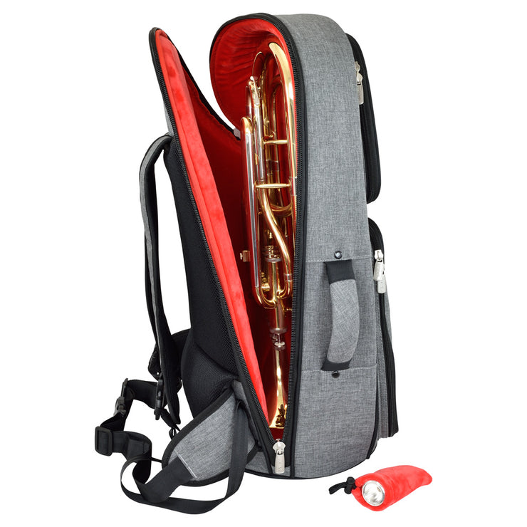 Tom & Will baritone horn gig bag ~ Grey with red interior Tom & Will baritone horn gig bag ~ Grey with red interior