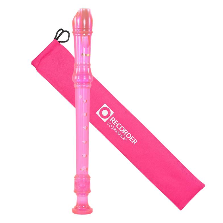 Pink Raze Recorder Recorder Workshop 301T descant recorder in transparent colours - Pink