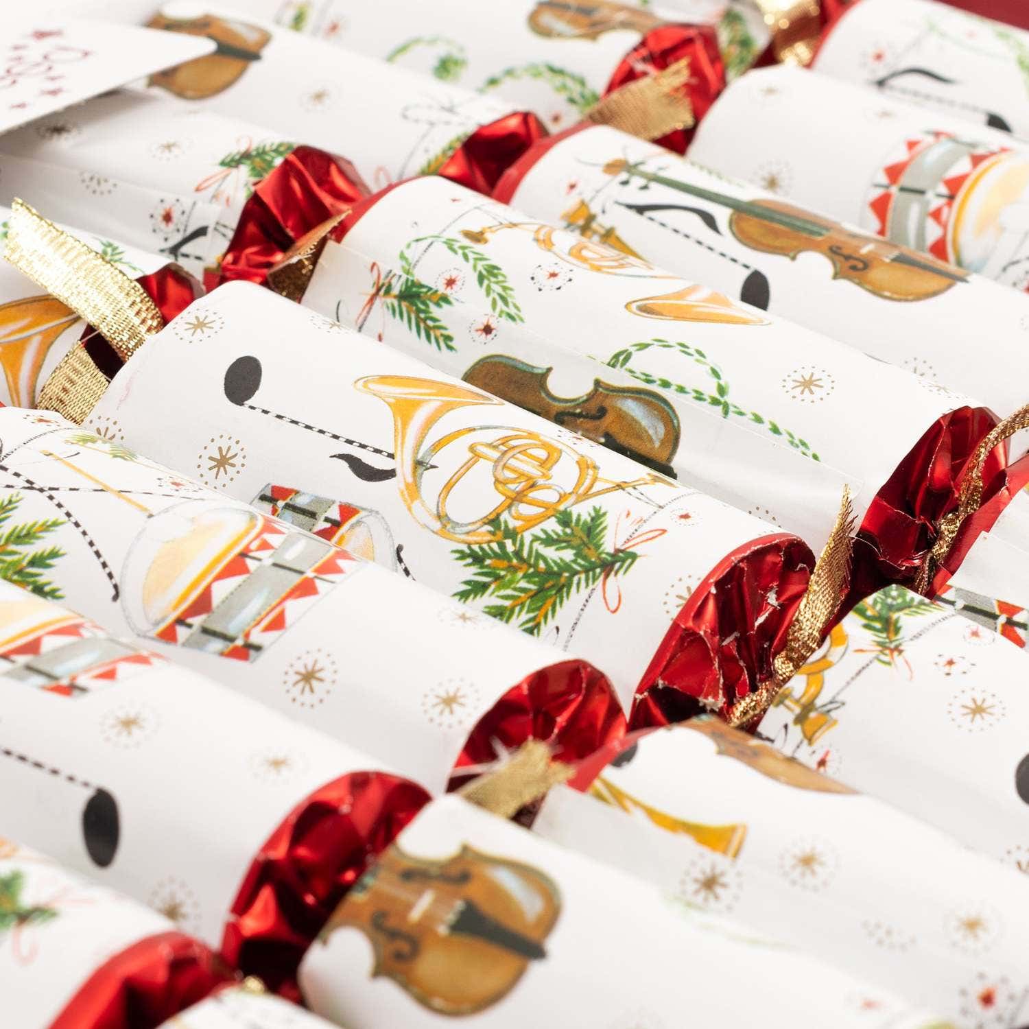RRG52118 - Deluxe musical Christmas cracker with whistles - 10" concerto fanfare A1