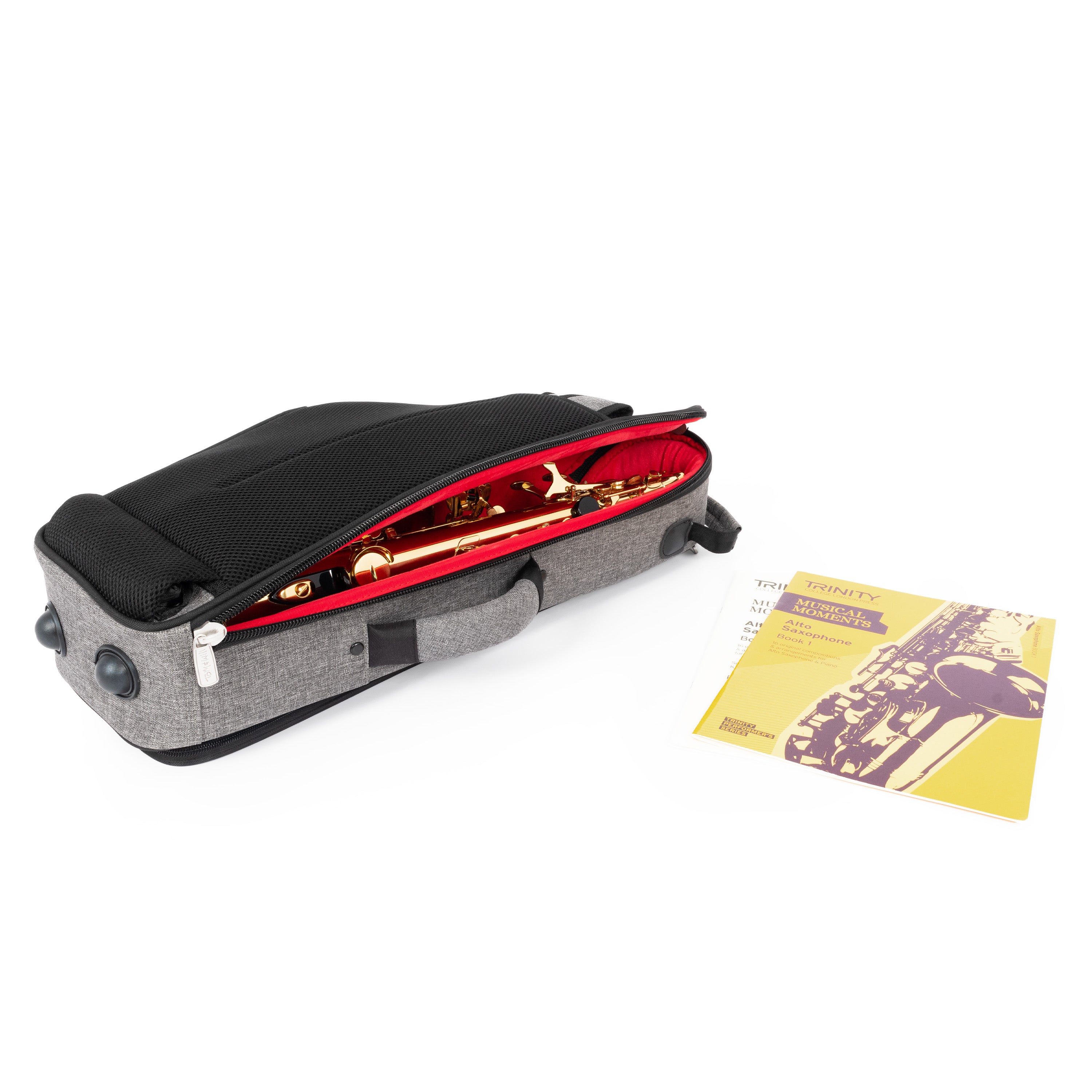 36AS-315 - Tom & Will alto sax gig bag Grey with red interior / A1