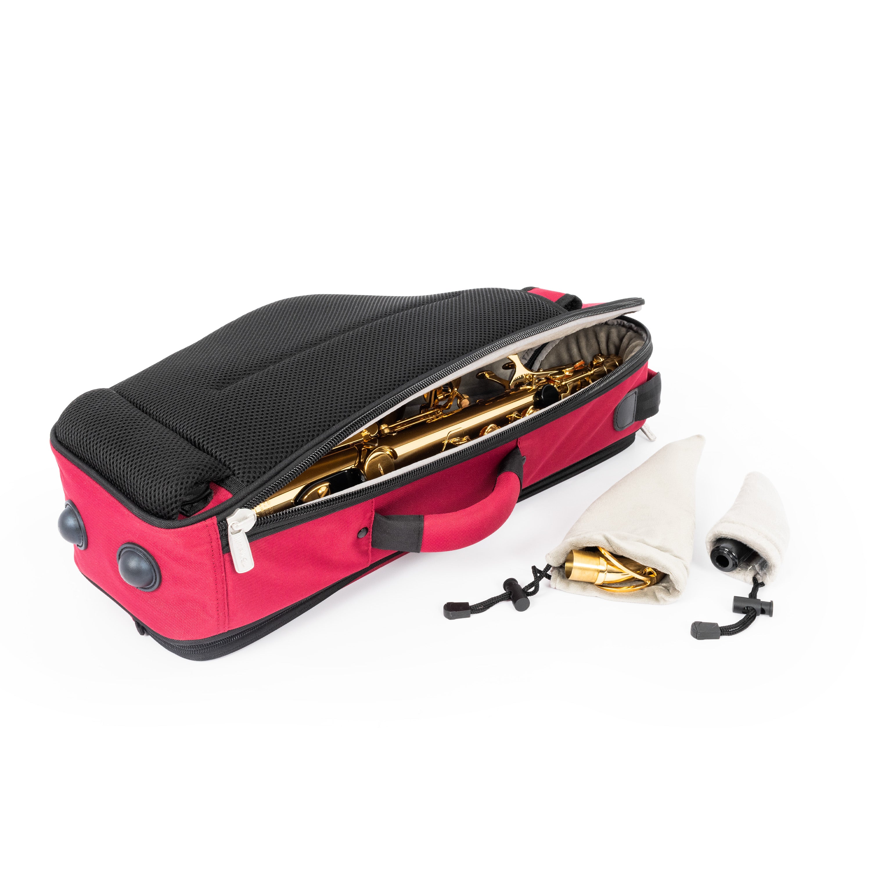 36AS-359 - Tom & Will alto sax gig bag Burgundy with grey interior / A1