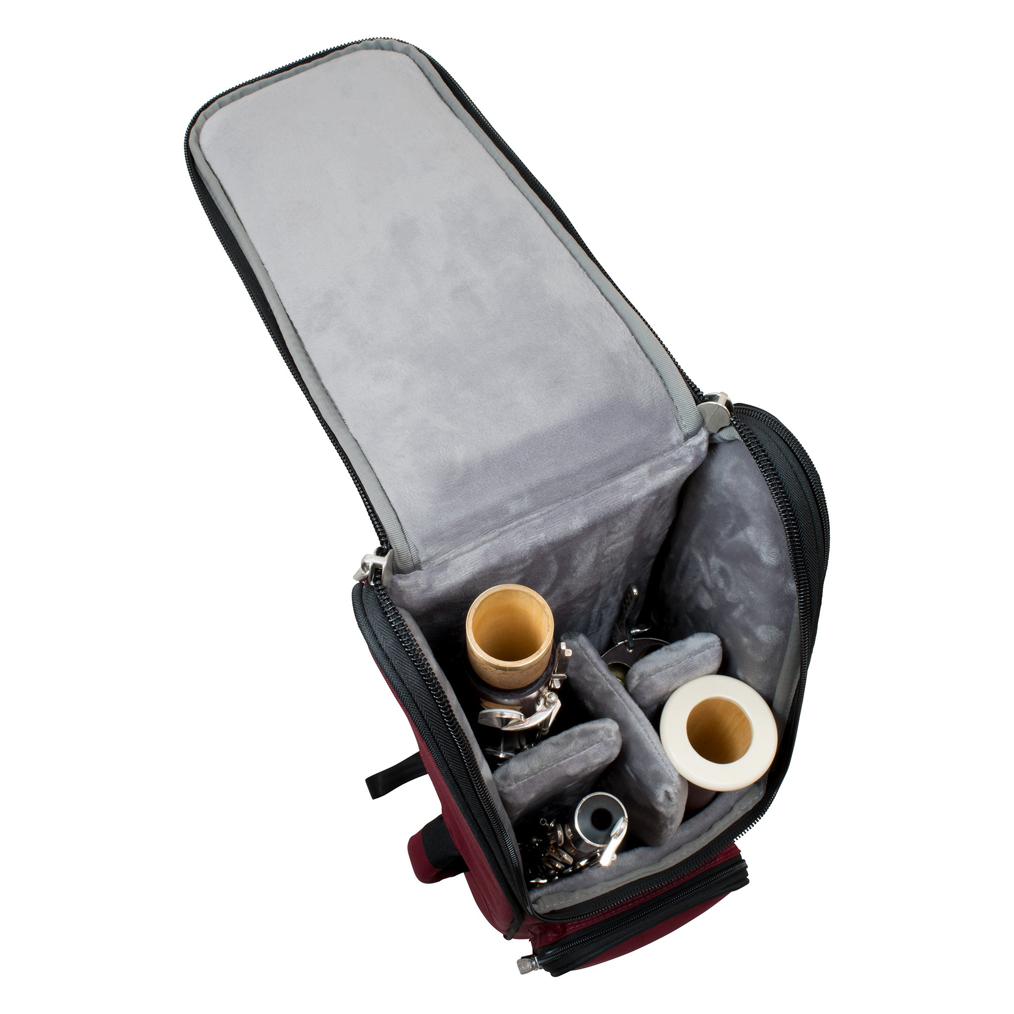 36BA-359 - Tom & Will bassoon gig bag Burgundy with grey interior / A1