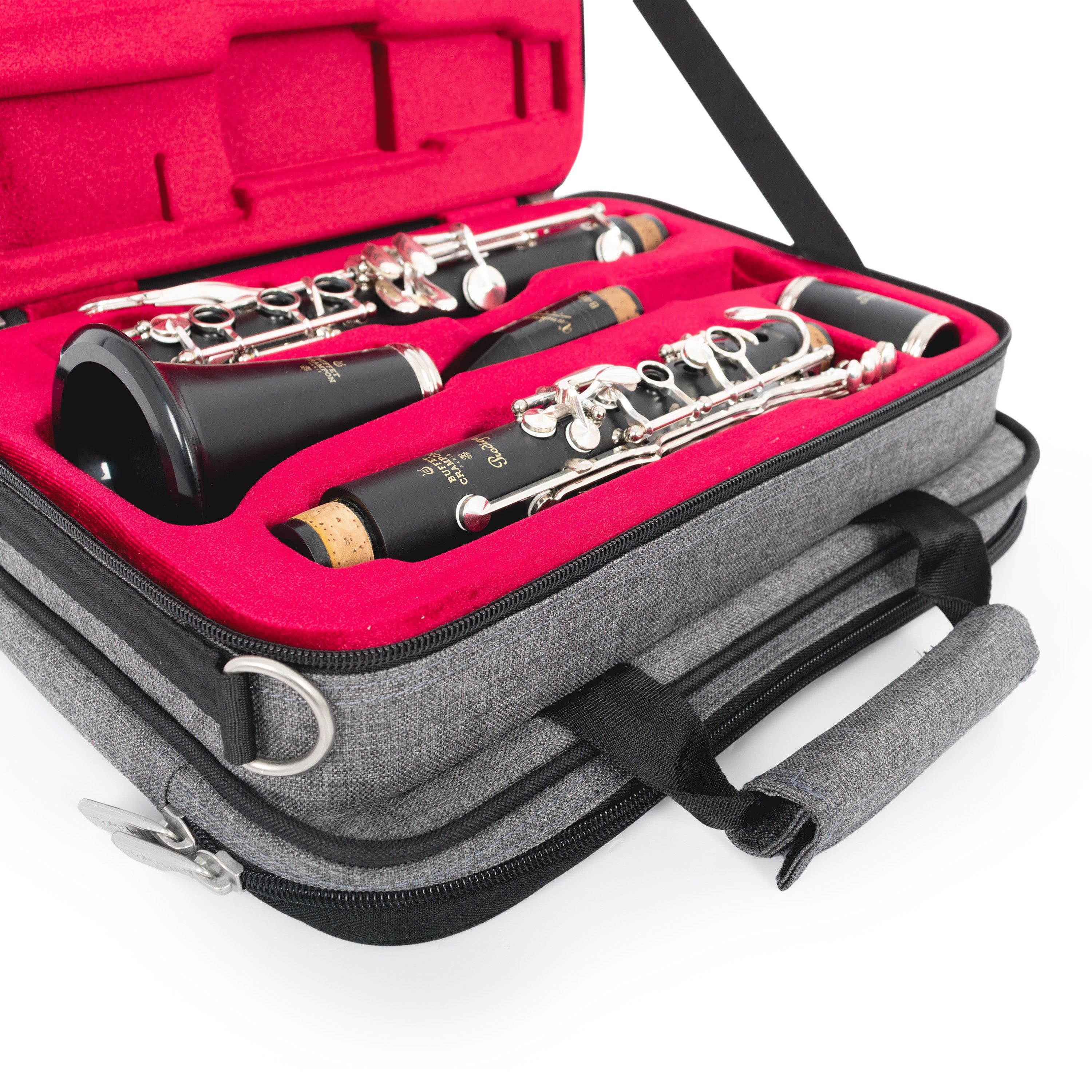 36CL-315 - Tom & Will clarinet gig case Grey with red interior / A1