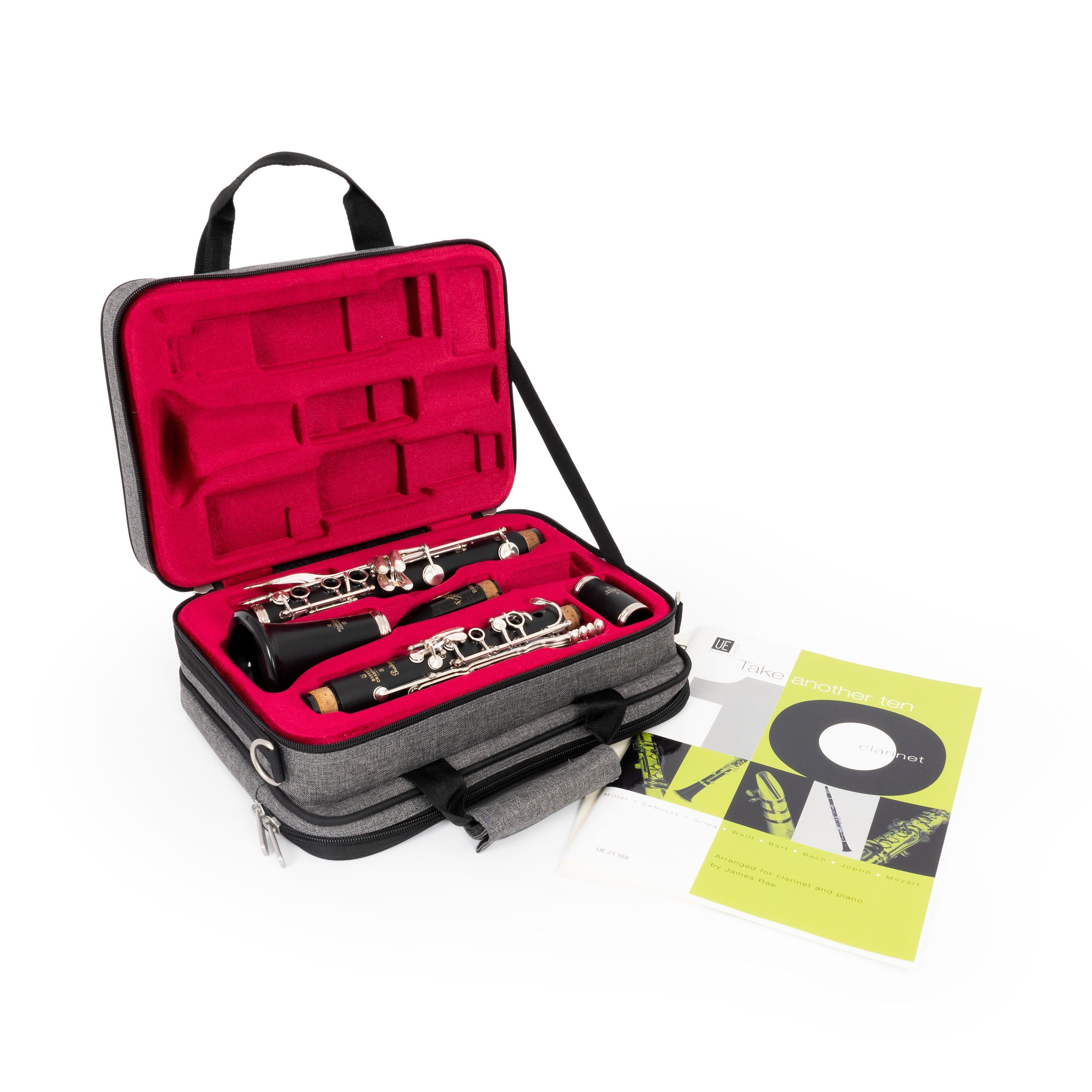 36CL-315 - Tom & Will clarinet gig case Grey with red interior / A1