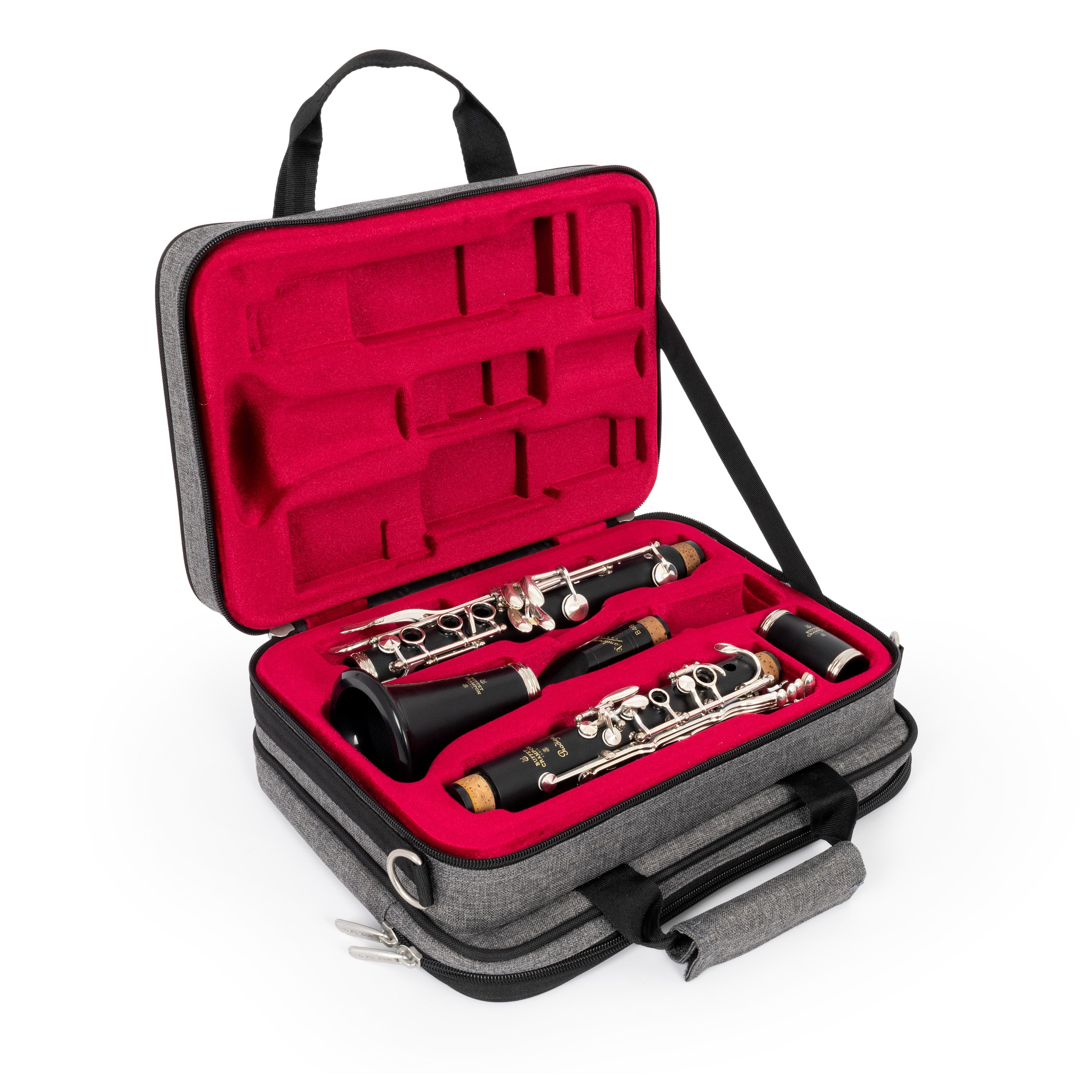 36CL-315 - Tom & Will clarinet gig case Grey with red interior / A1