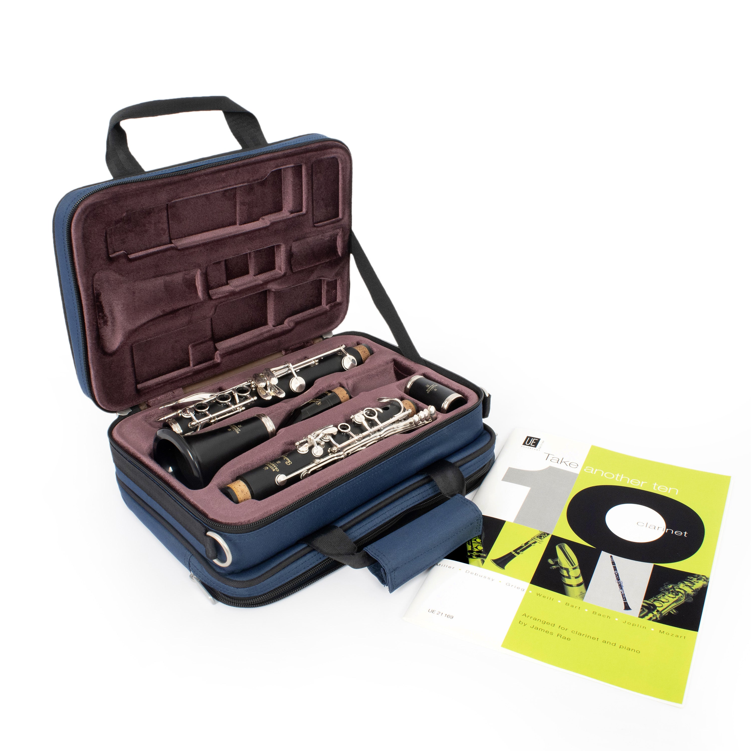 36CL-387 - Tom & Will clarinet gig case Blue with purple interior / A1