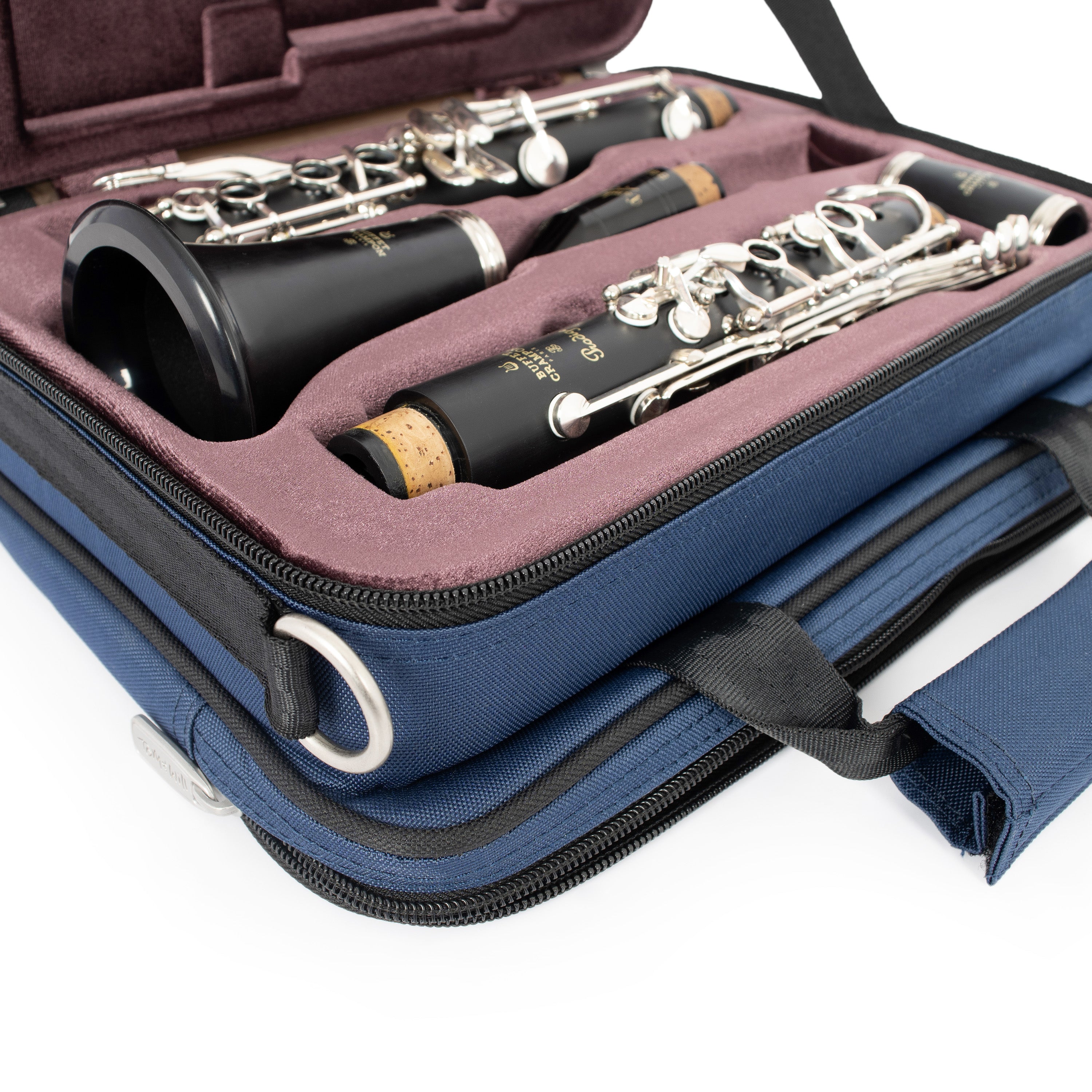 36CL-387 - Tom & Will clarinet gig case Blue with purple interior / A1