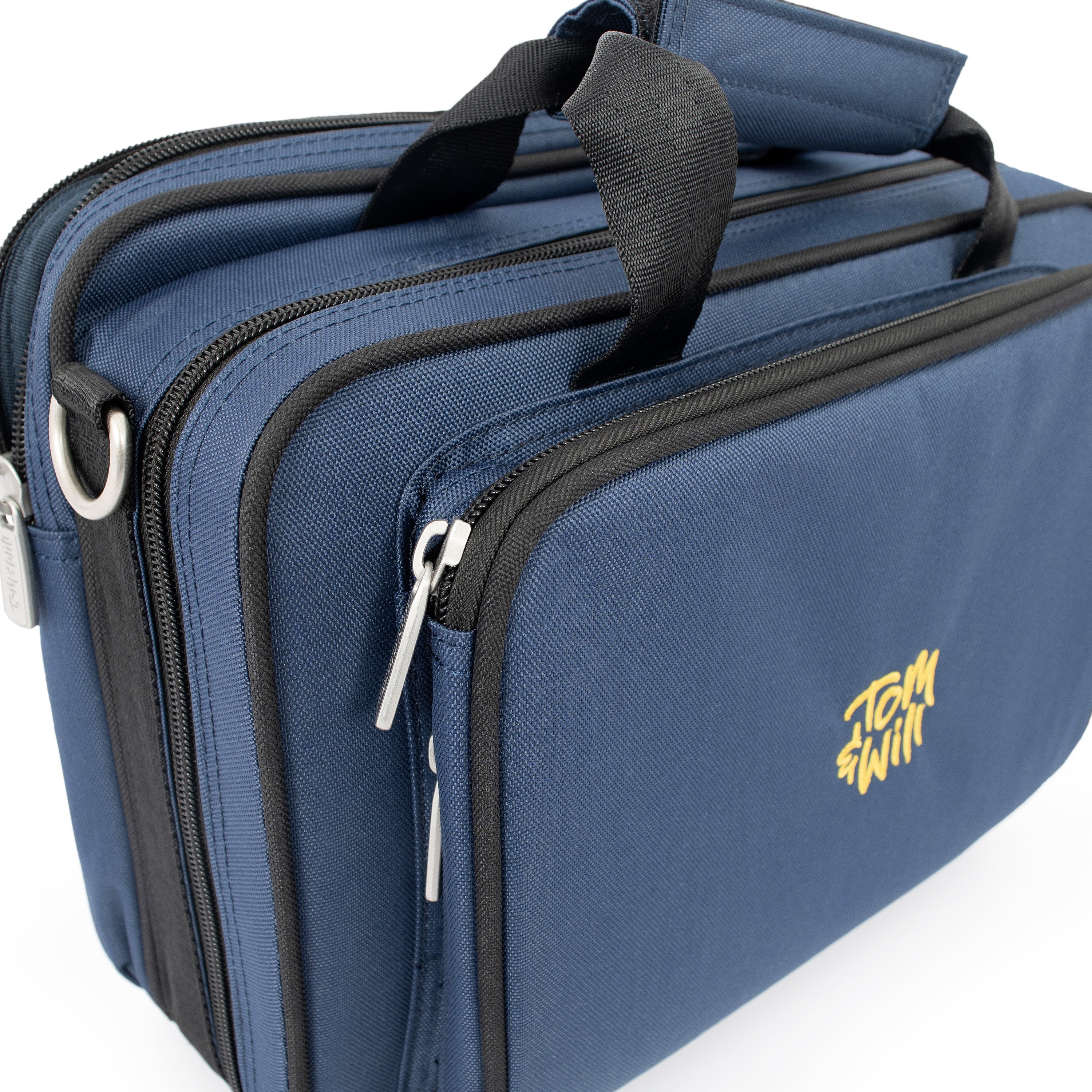 36CL-387 - Tom & Will clarinet gig case Blue with purple interior / A1