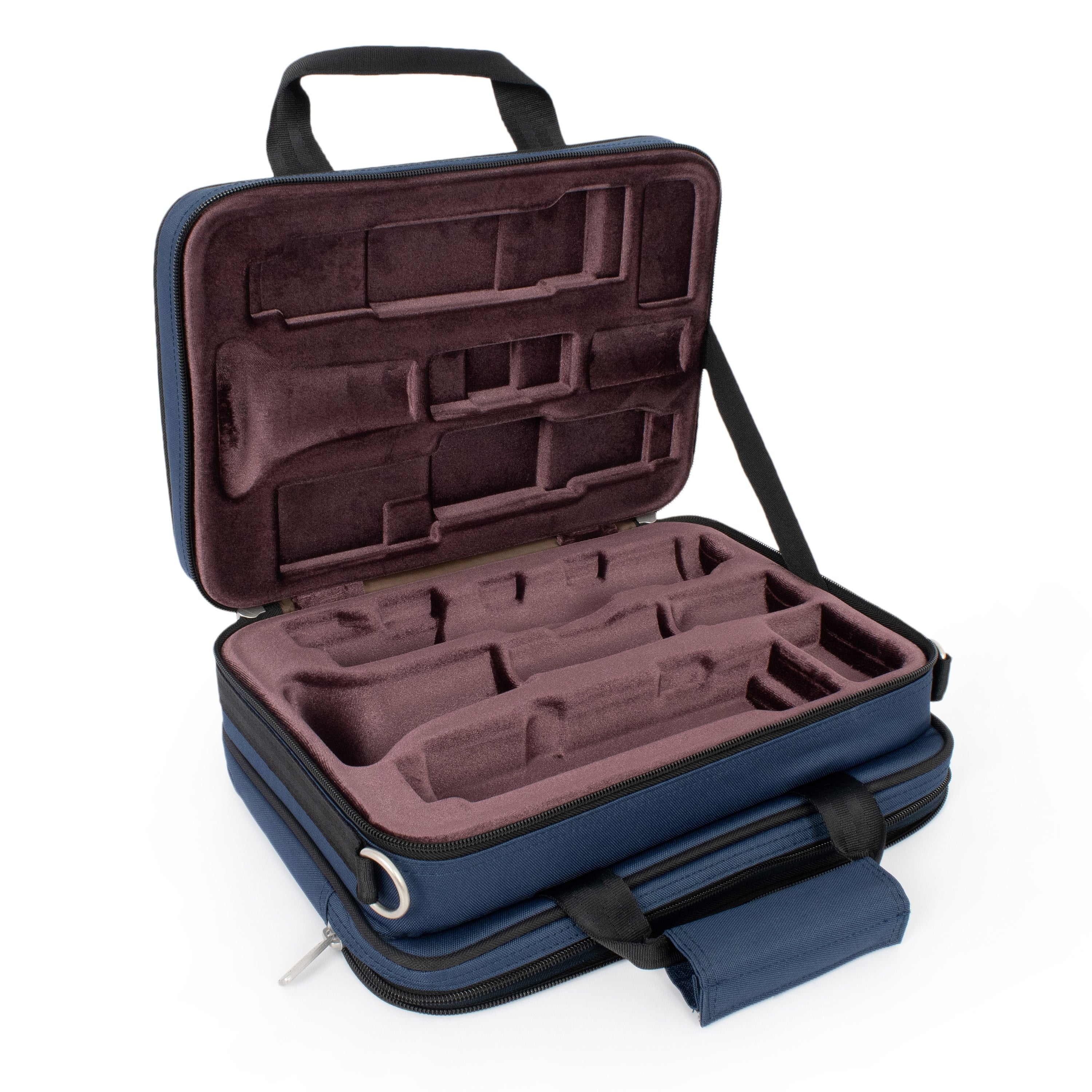36CL-387 - Tom & Will clarinet gig case Blue with purple interior / A1