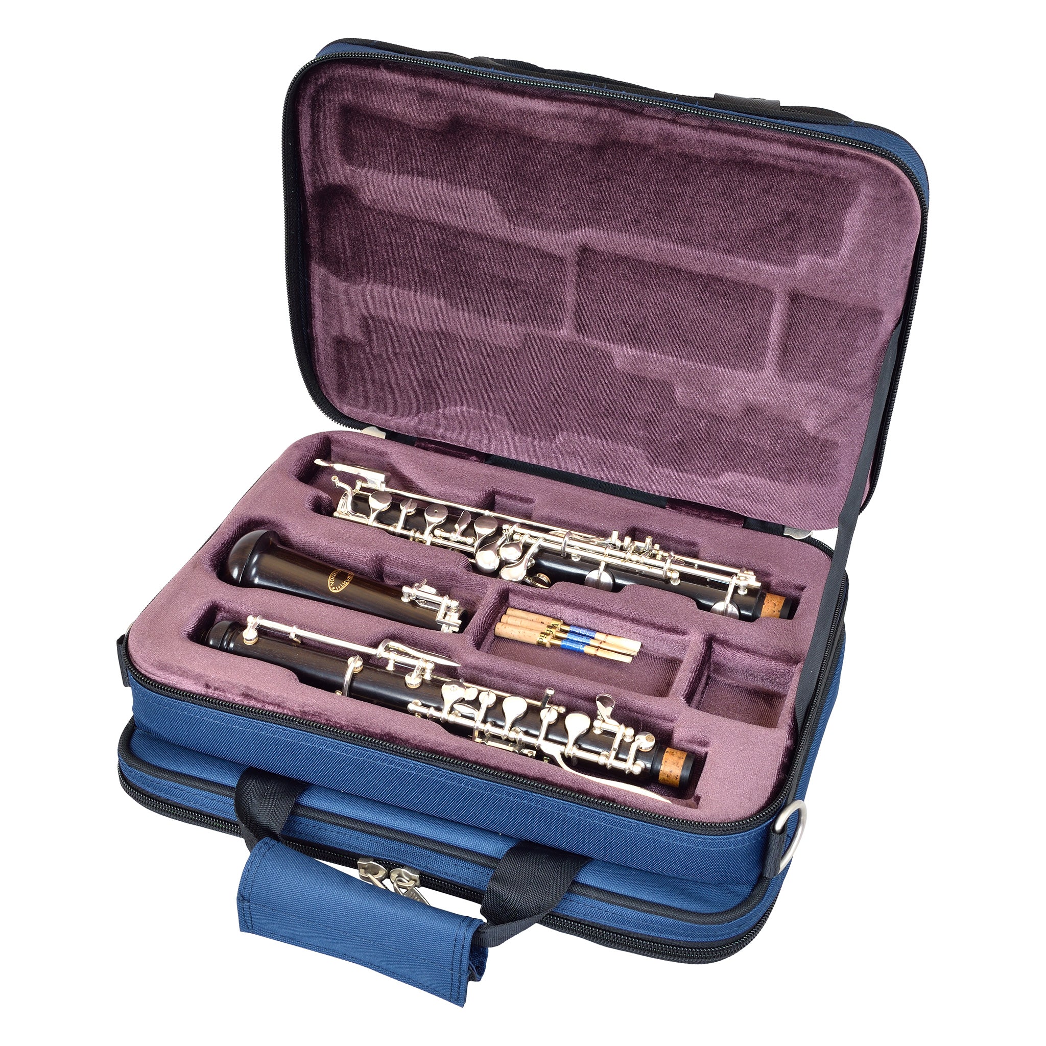 36OB-387 - Tom & Will oboe gig case Blue with purple interior / A1