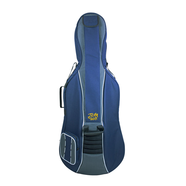 Tom & Will Classic full size cello gig bag .Navy with grey trim