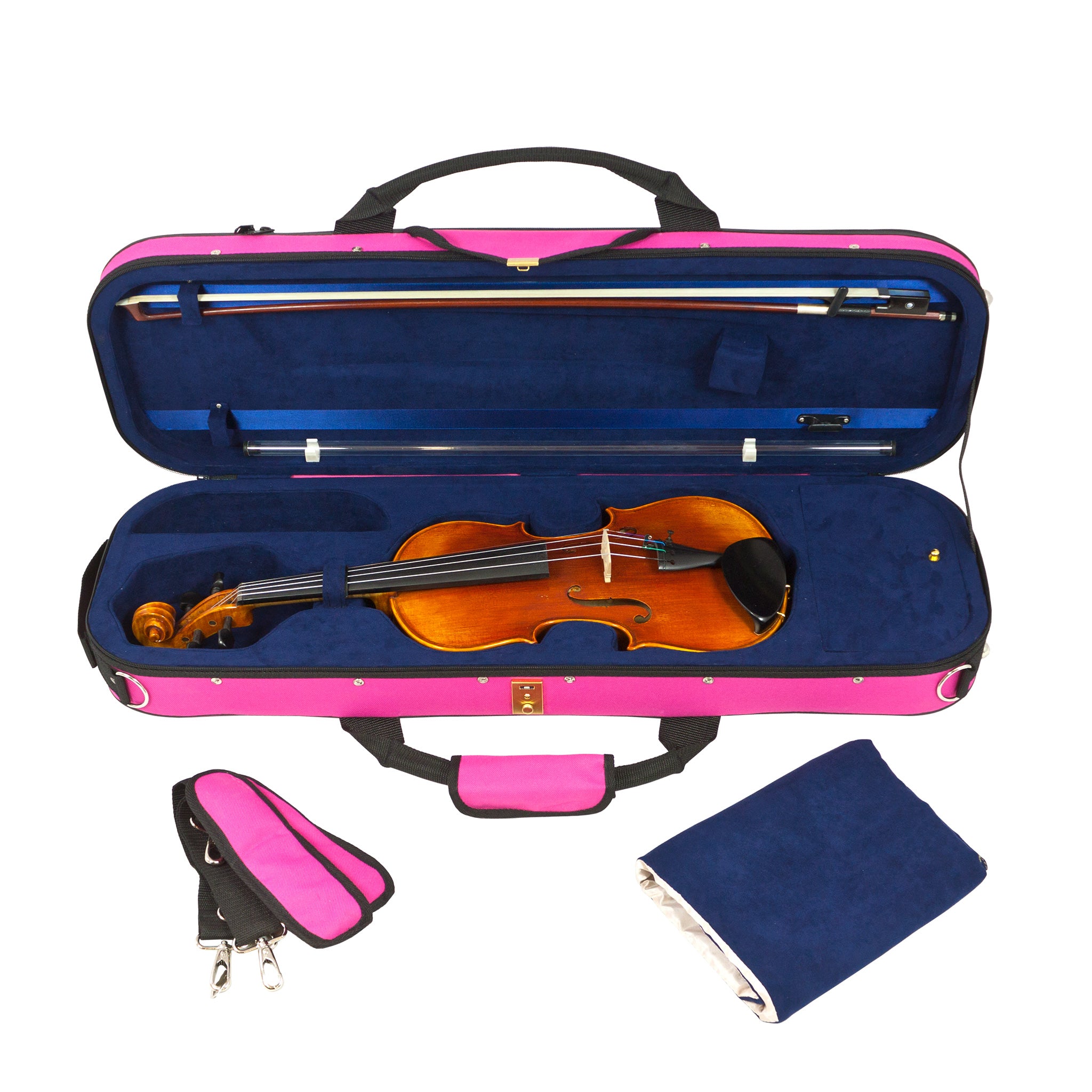 43VL34-630 - Tom & Will Classic 3/4 size violin gig case Hot pink / A1