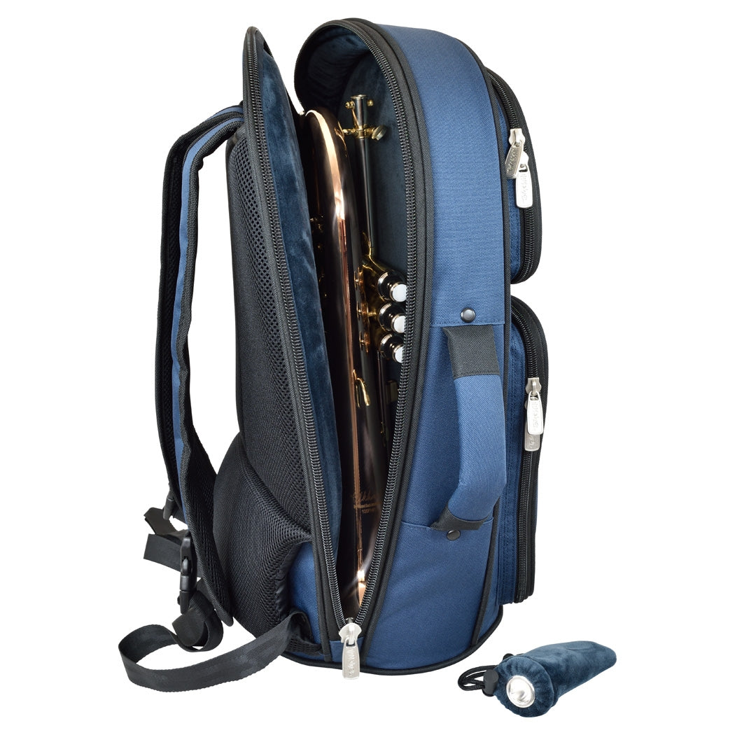 26FGH-387 - Tom & Will flugel horn gig bag - Blue with blue interior A1